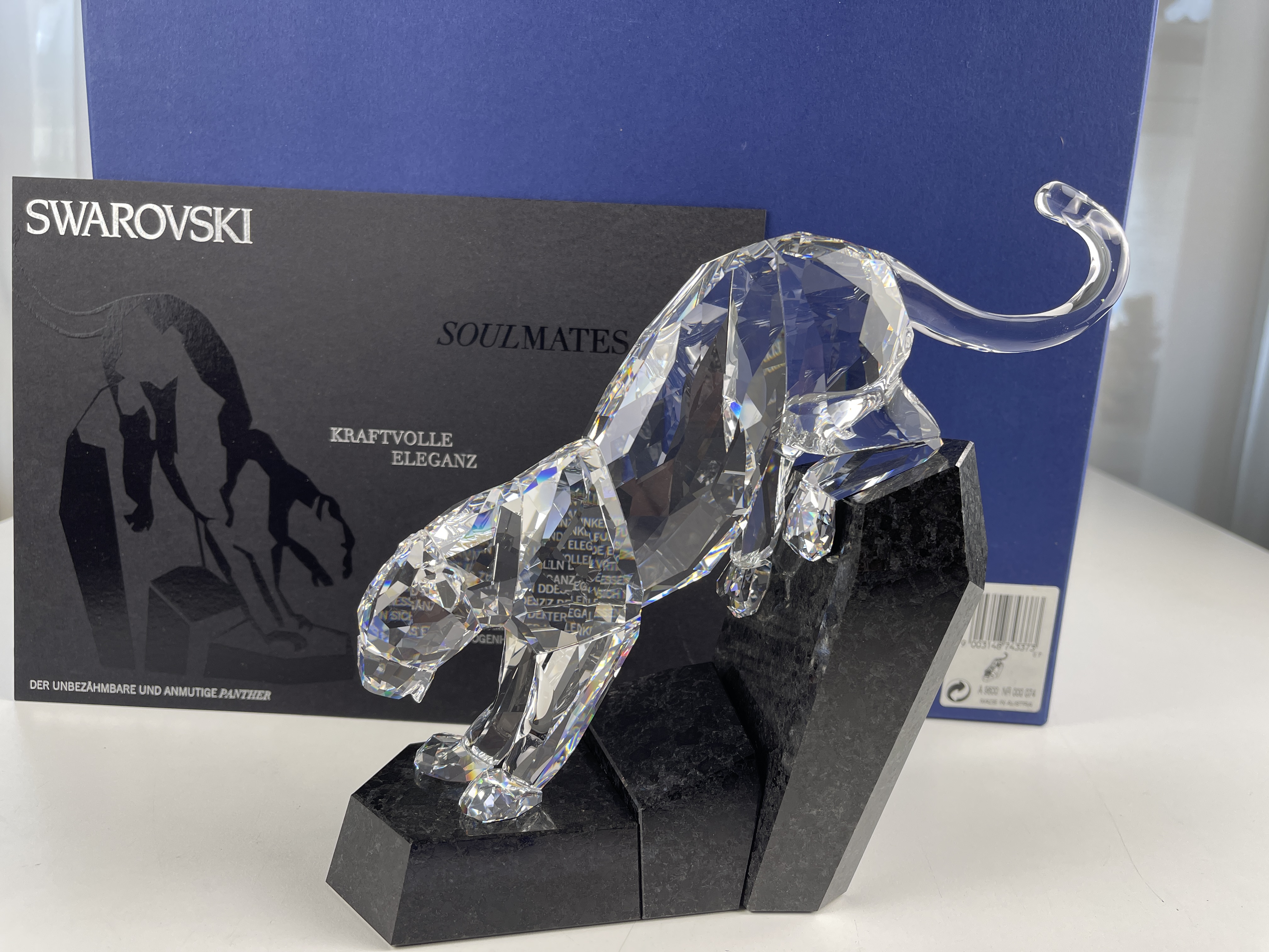Swarovski Figur 874337 Soulmate Panther 34 cm. Top Zustand mit Zertifikat & OVP