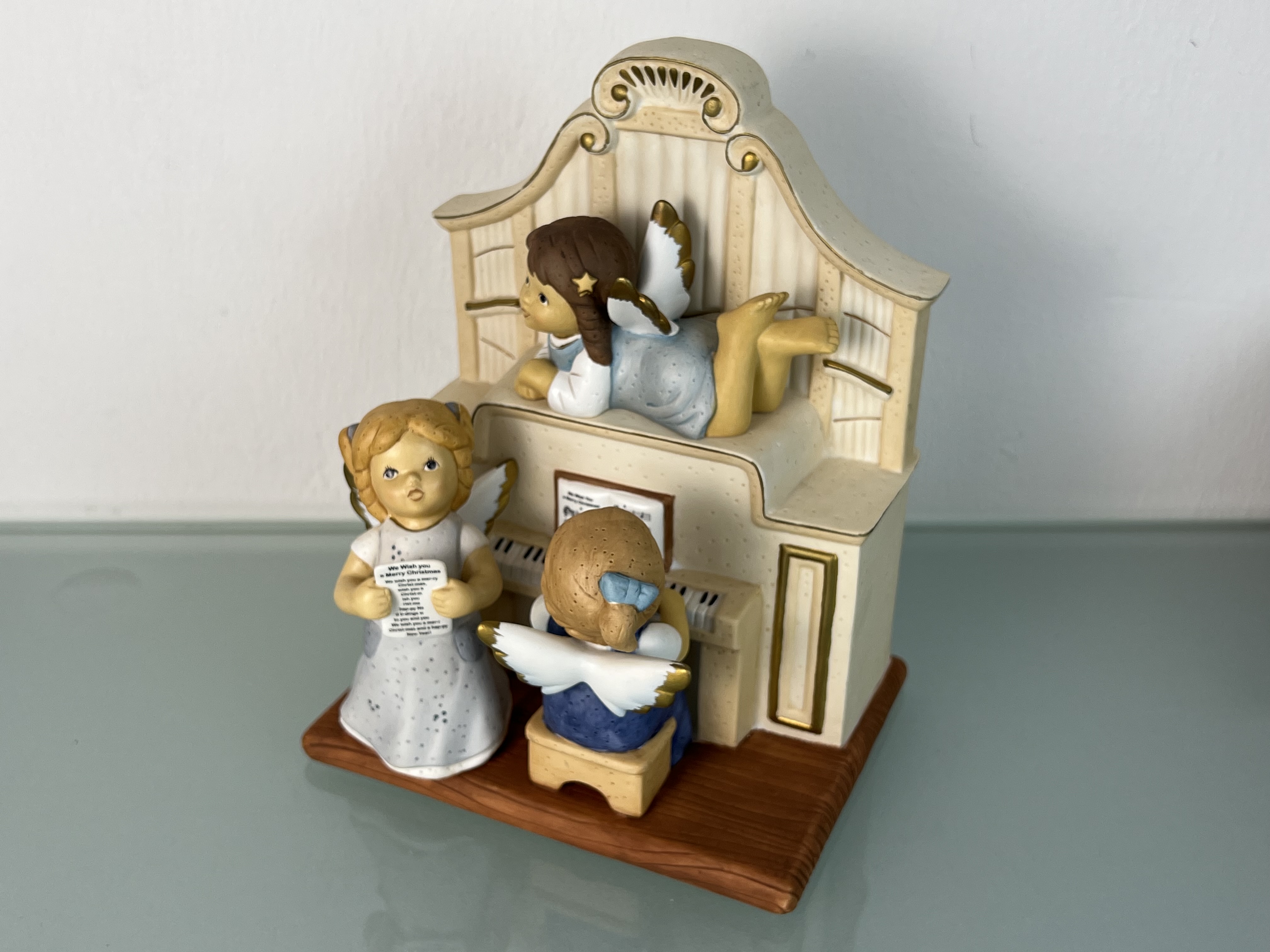 Goebel Figur Nina und Marco Spieluhr "we wish you a merry Christmas" 19,5 cm - Top Zustand 