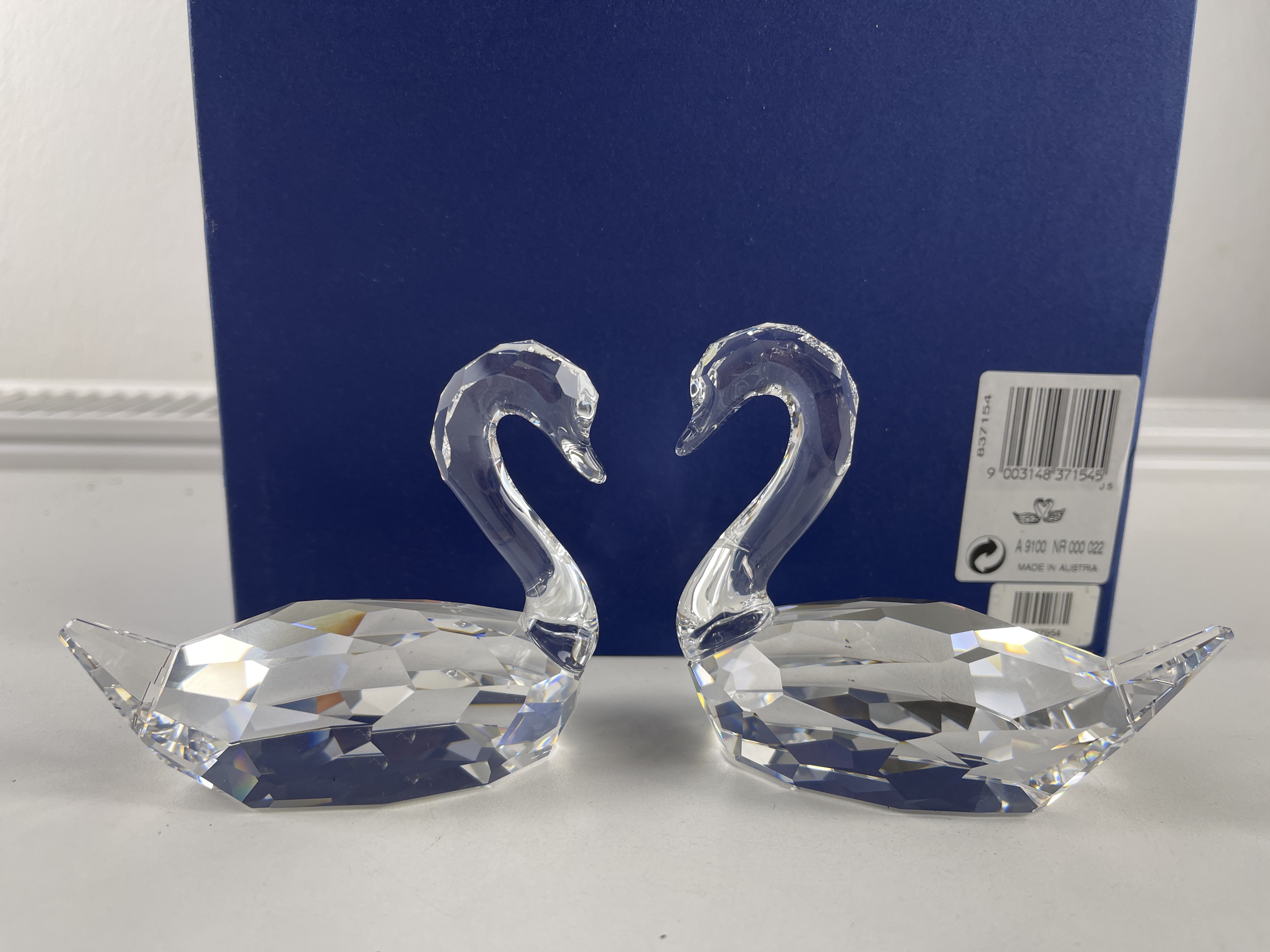  Swarovski Figur 837154 flirtende Schwäne 17,5 x 7,7 cm. - Ovp & Zertifikat.  