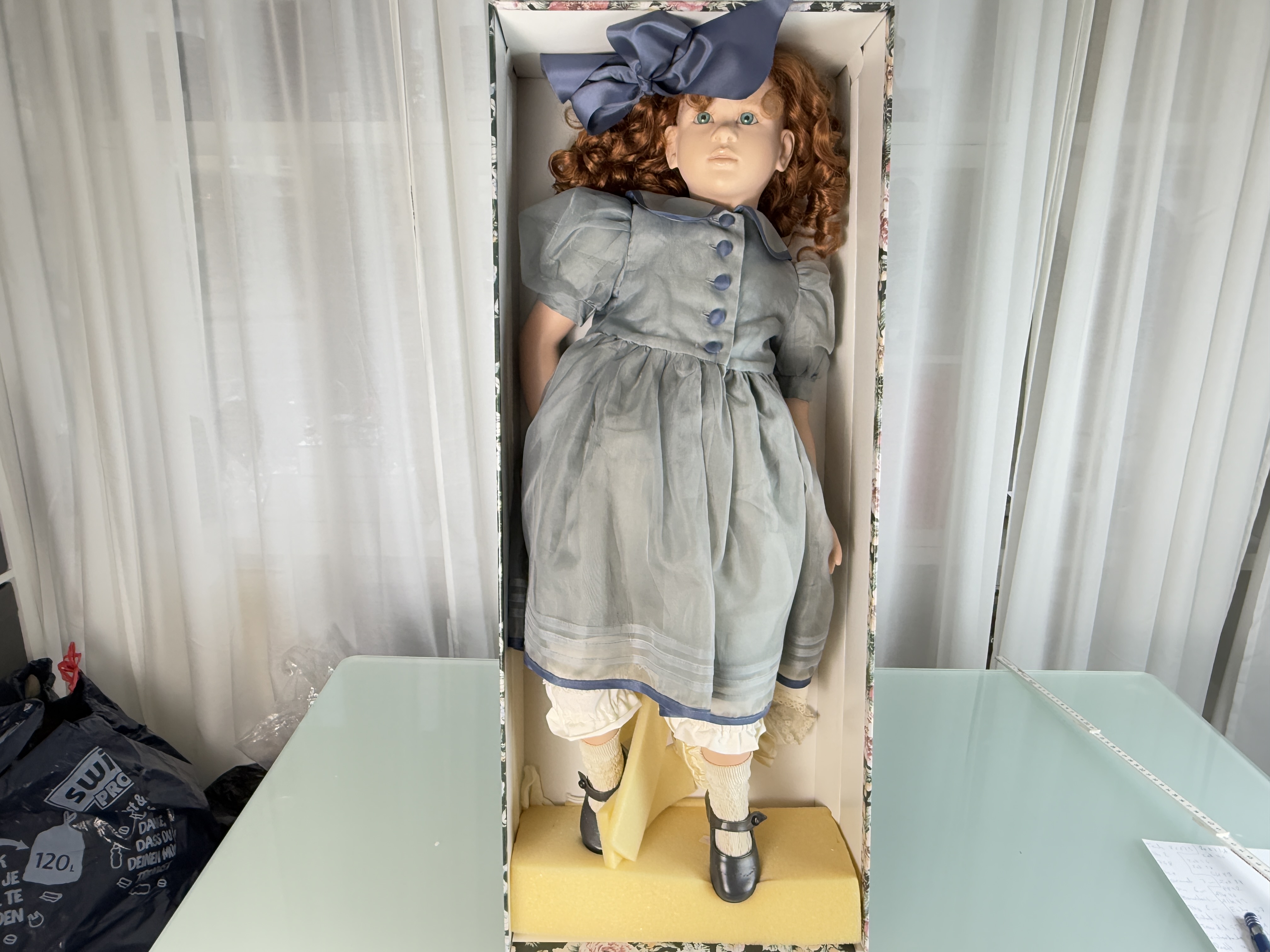 Künstlerpuppe Ruth Treffeisen Vinyl Puppe 72 cm. Top Zustand  