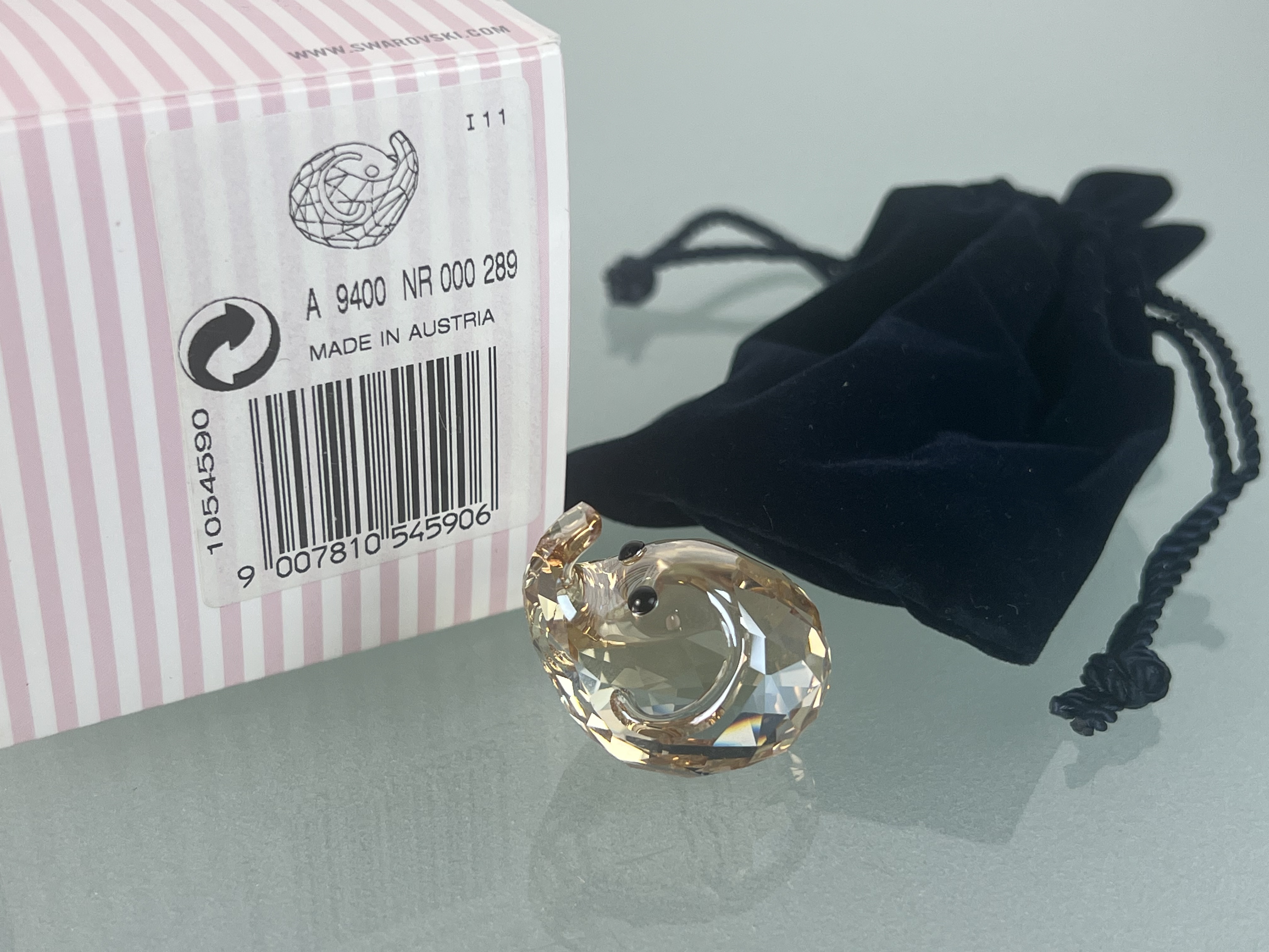 Swarovski Figur Kristall 1054590 Elefant 2,9 cm + OVP & Zertifikat Top Zustand 