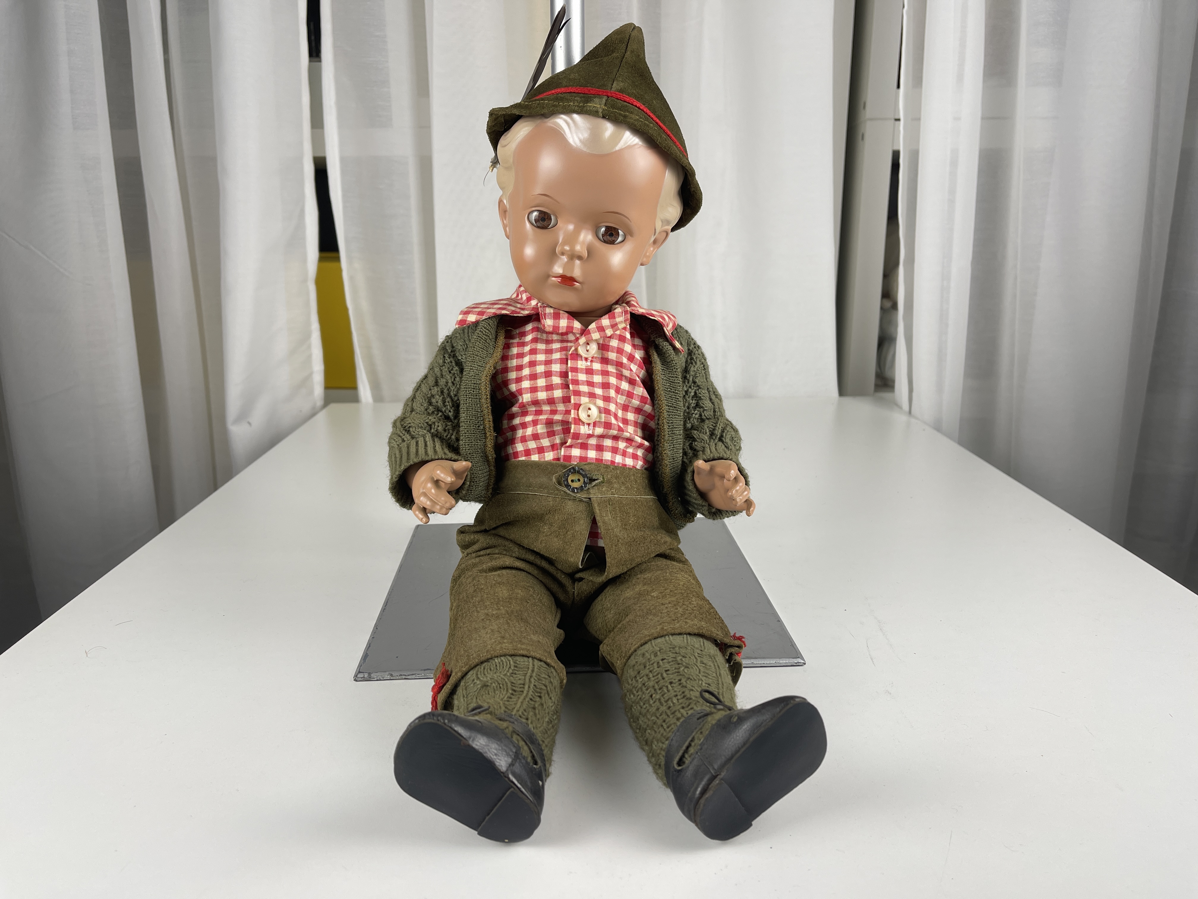 Schildkrötpuppe Tortulon Puppe 49 cm. Zustand siehe Fotos Raucherhaushalt