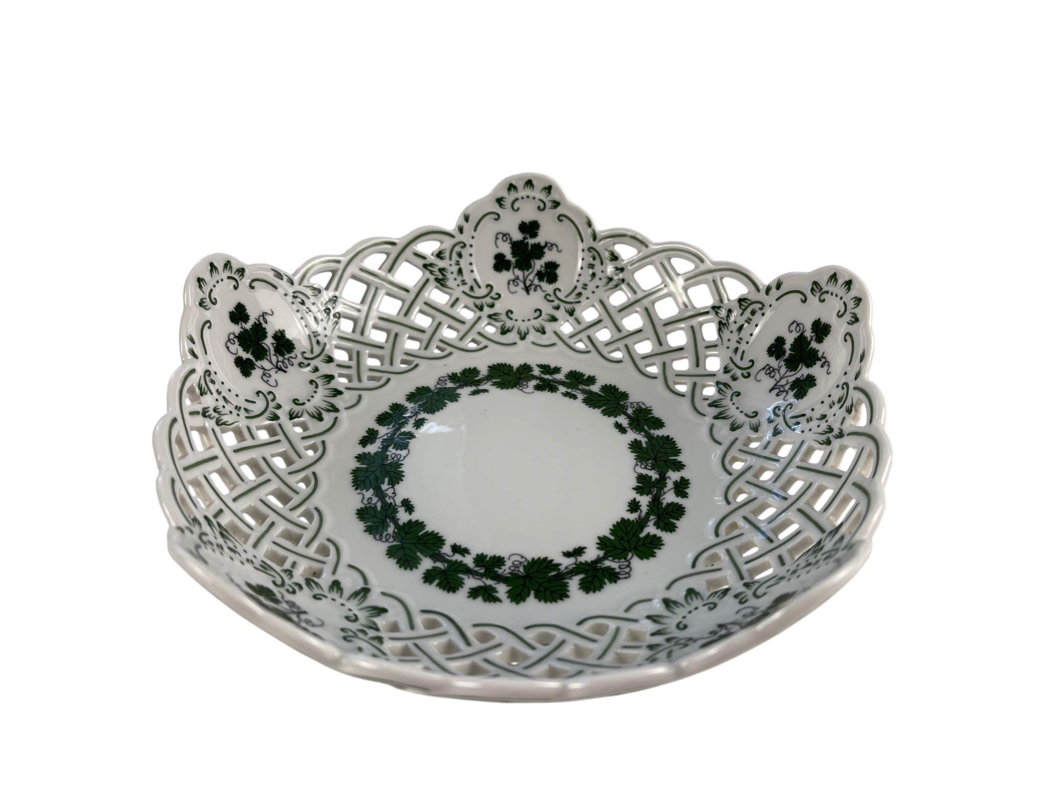 Meissen Weinlaub Schale 18,5 x 5,5 cm. 1 Wahl - Top Zustand 
