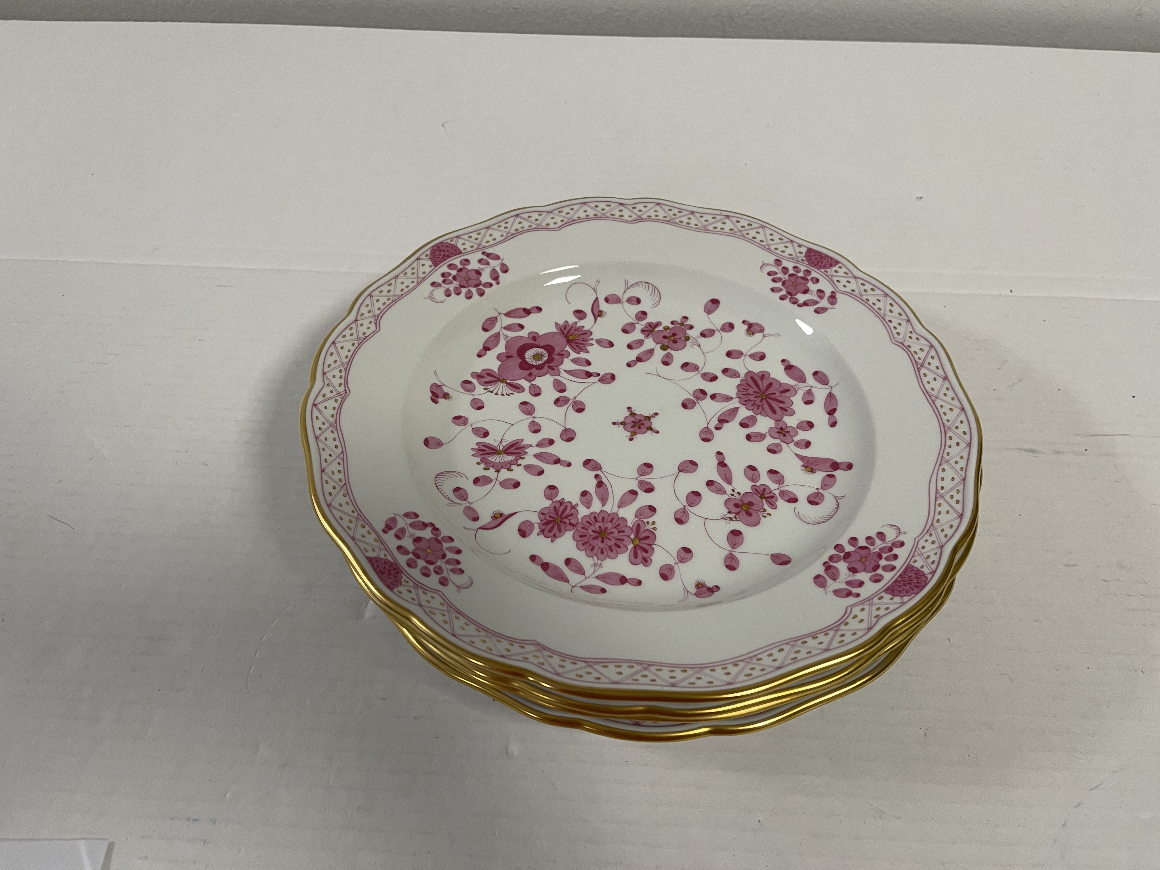  Meissen Porzellan  Teller  4 Stück je Ø: 24,5 cm.  Top Zustand  