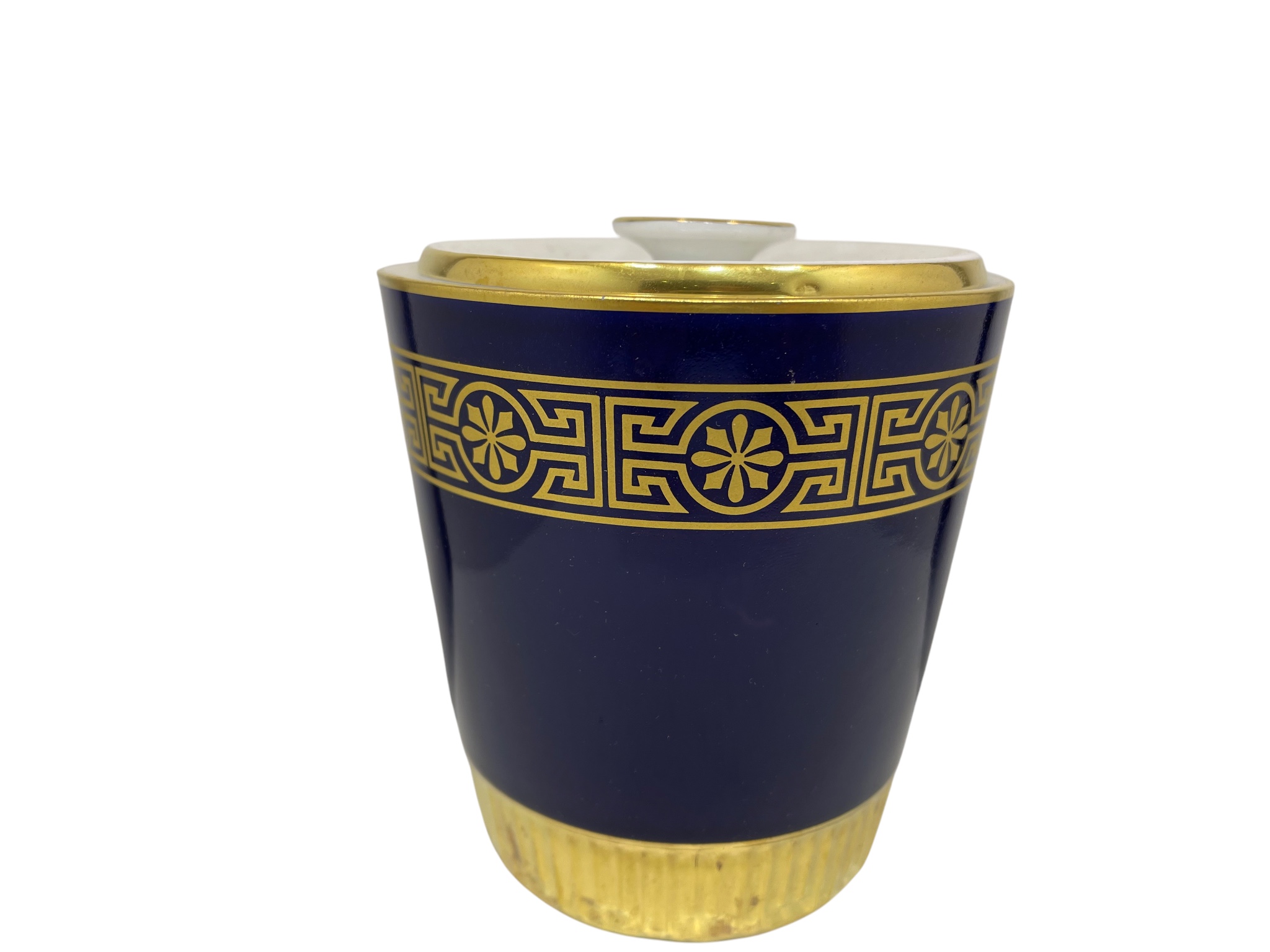 Plankenhammer Floss Bavaria Deckel Dose Echt Kobalt 13 x 11 cm - Top Zustand 