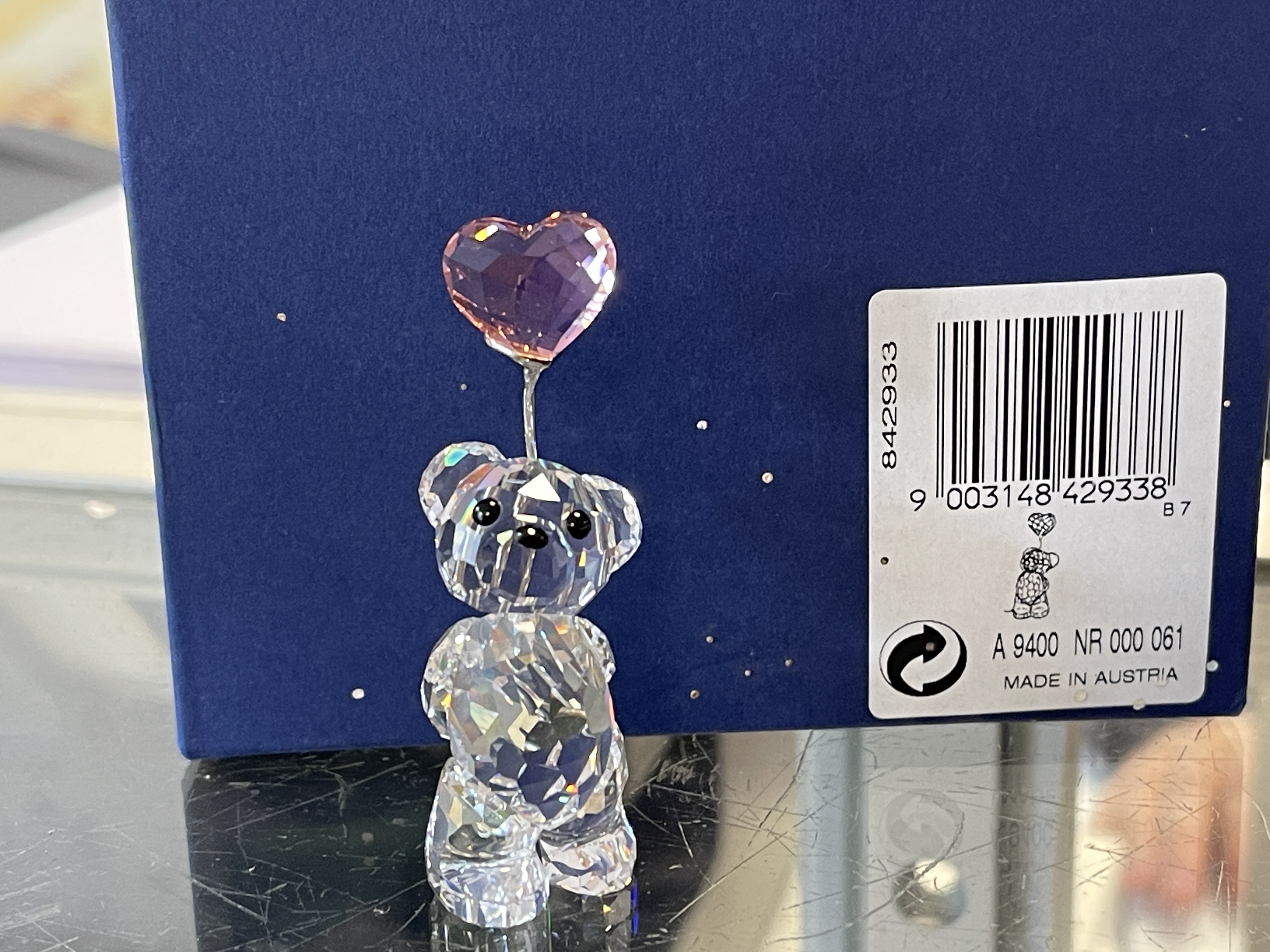 Swarovski Figur 842933 Ich liebe Dich Kris Bär 4,2 cm Ovp Zertifikat Top Zustand   