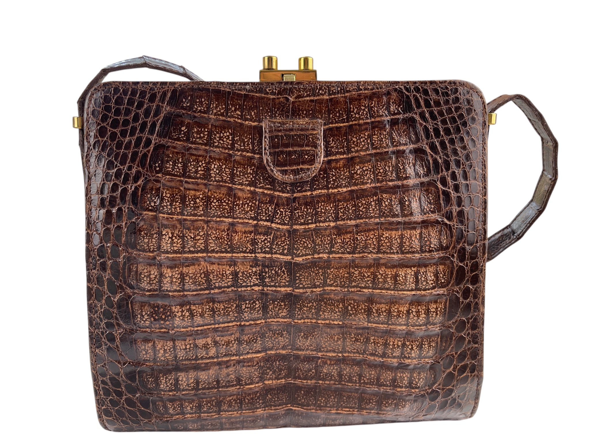 Leder Damentasche Handtasche 20 x 20 cm.  Guter Zustand 