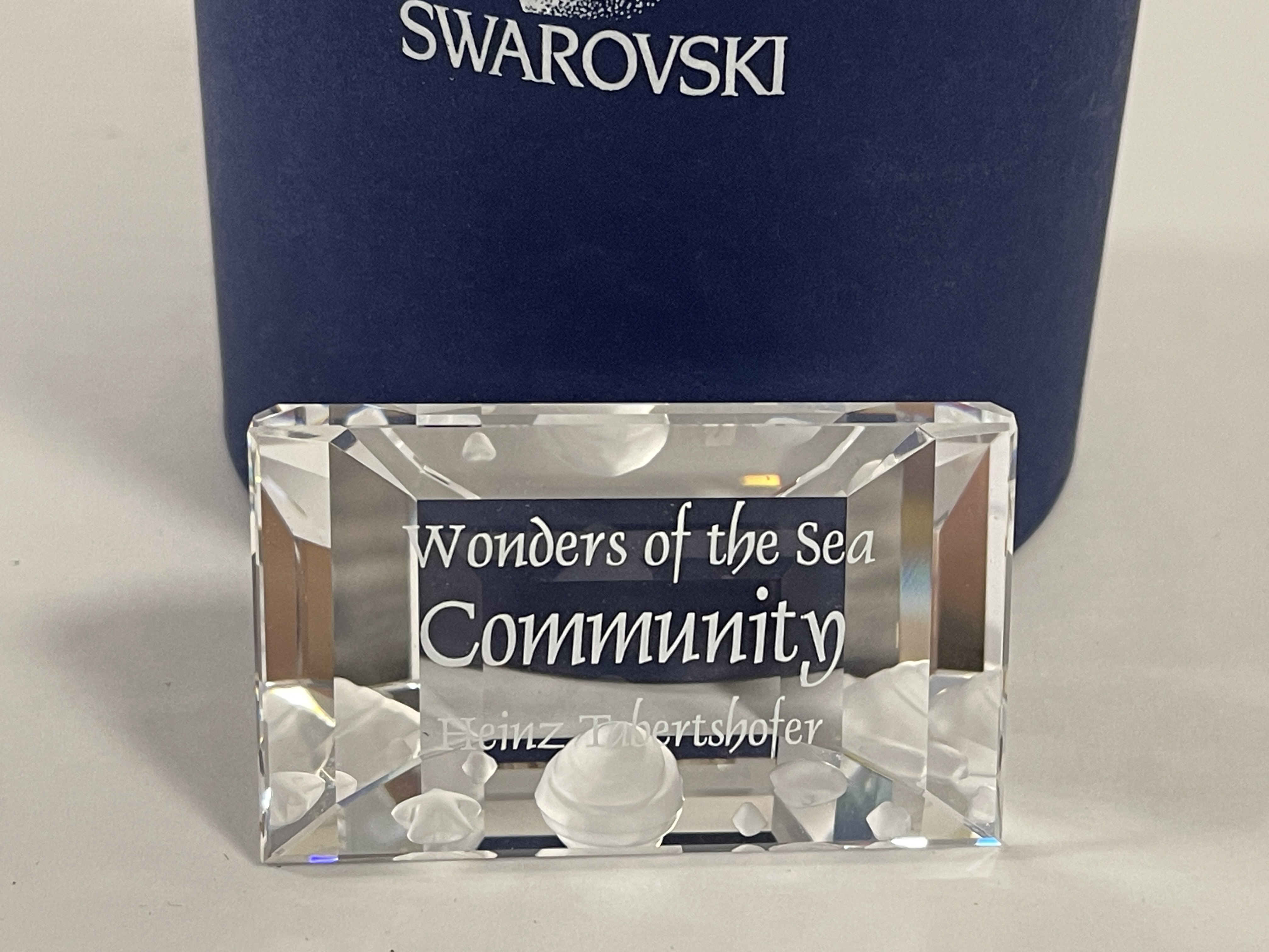 Swarovski Figur 898130 Schild Community. Mit OVP + Zertifikat. Top Zustand
