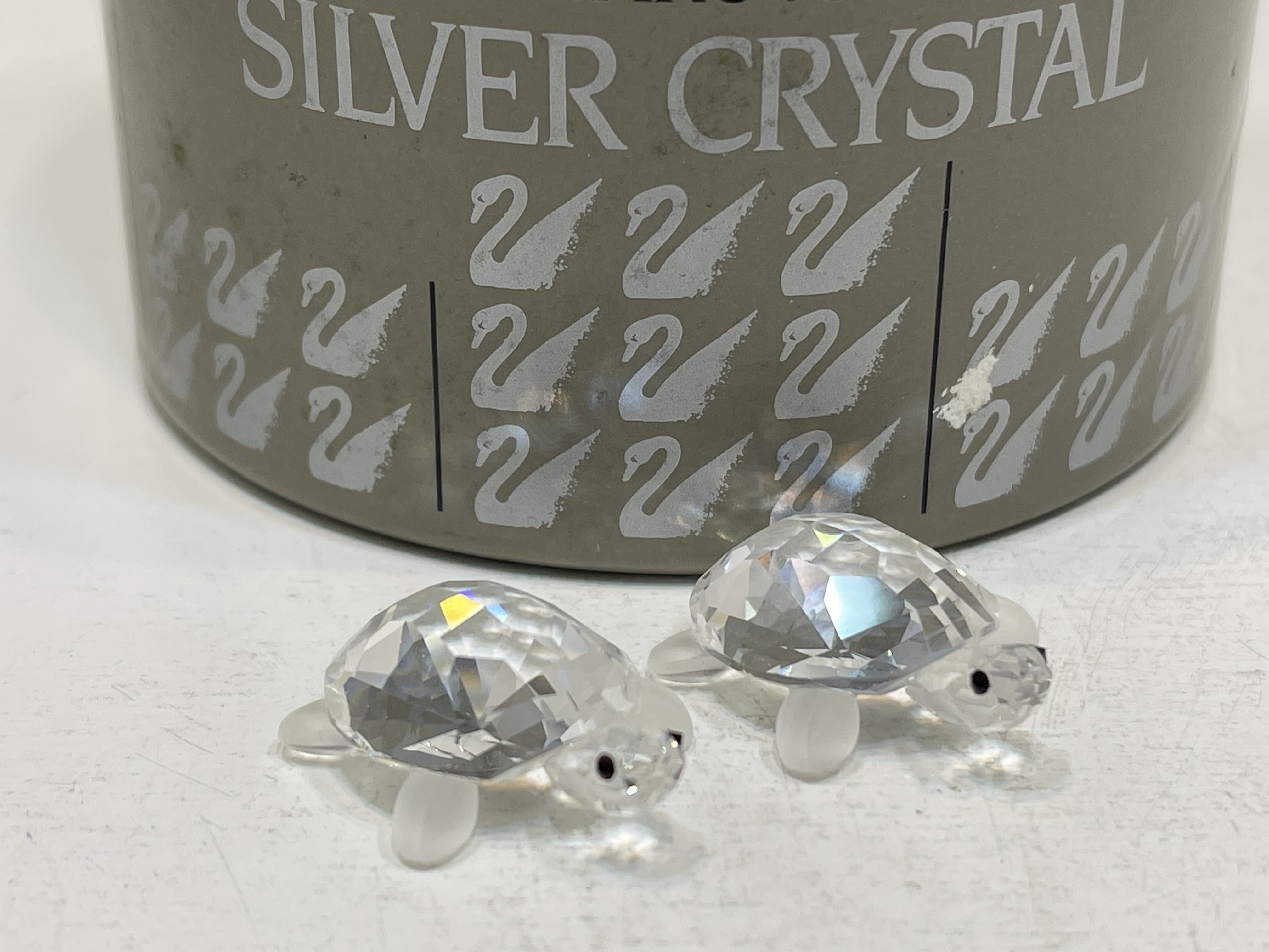 Swarovski 220960 Figur 2 Schildkröten je 2,6 cm. Ovp & Zertifikat.  