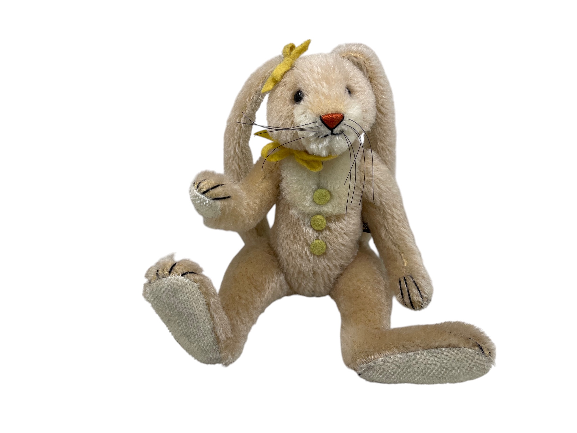 Gaby Schlotz Künstler Stofftier Hase 27 cm. - Top Zustand.        