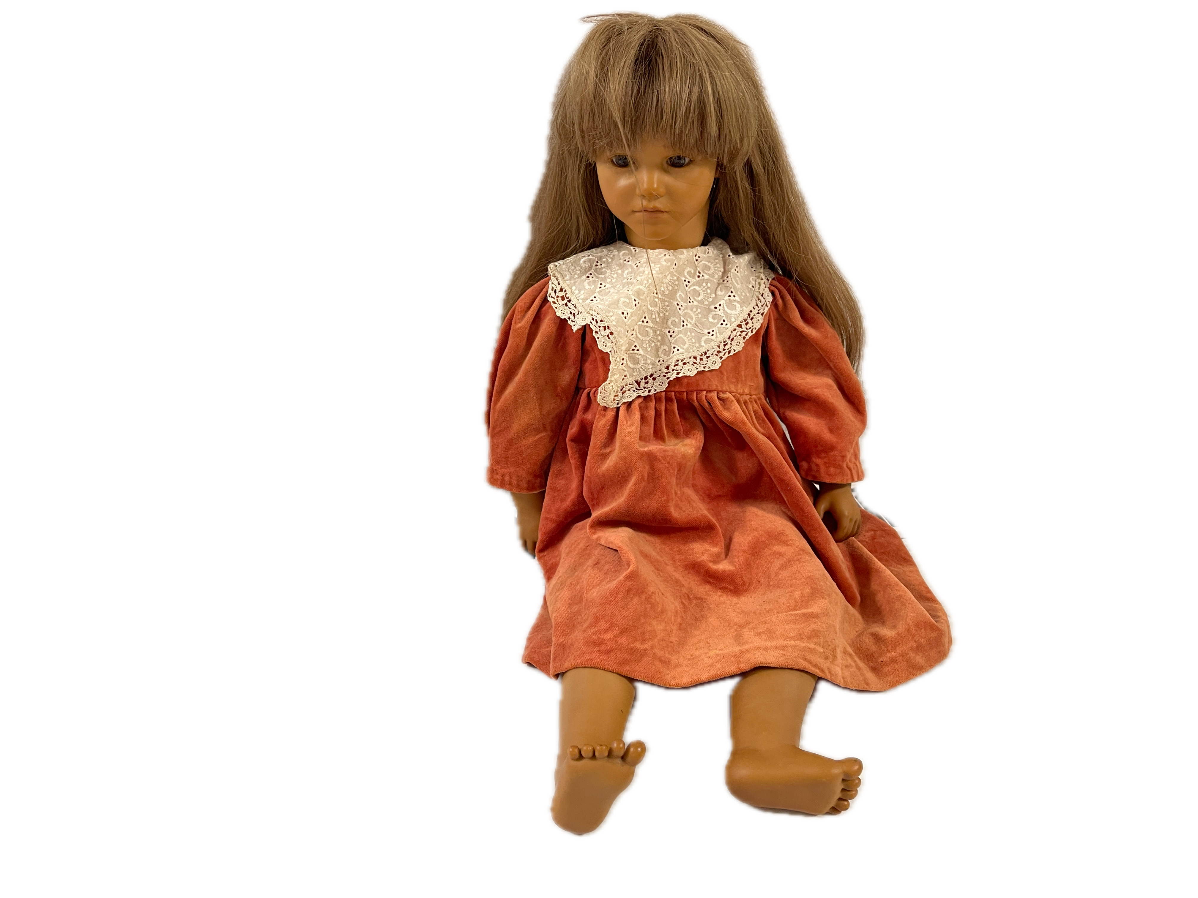  Annette Himstedt Puppe Paula 67 cm. Raucherhaushalt  Zustand siehe Fotos 