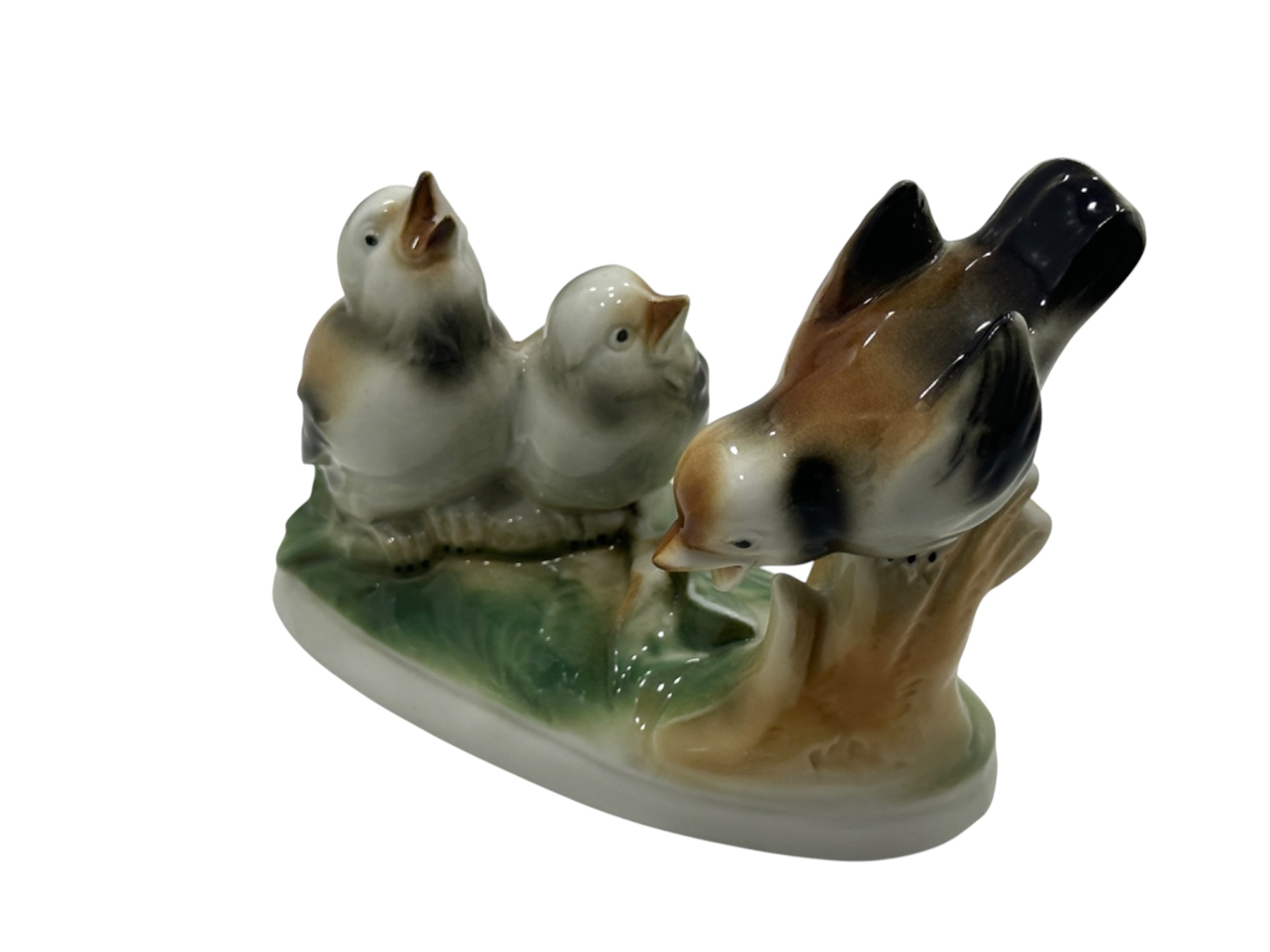 Porzellan Figur Vögel 9 x 10,5 cm. Top Zustand