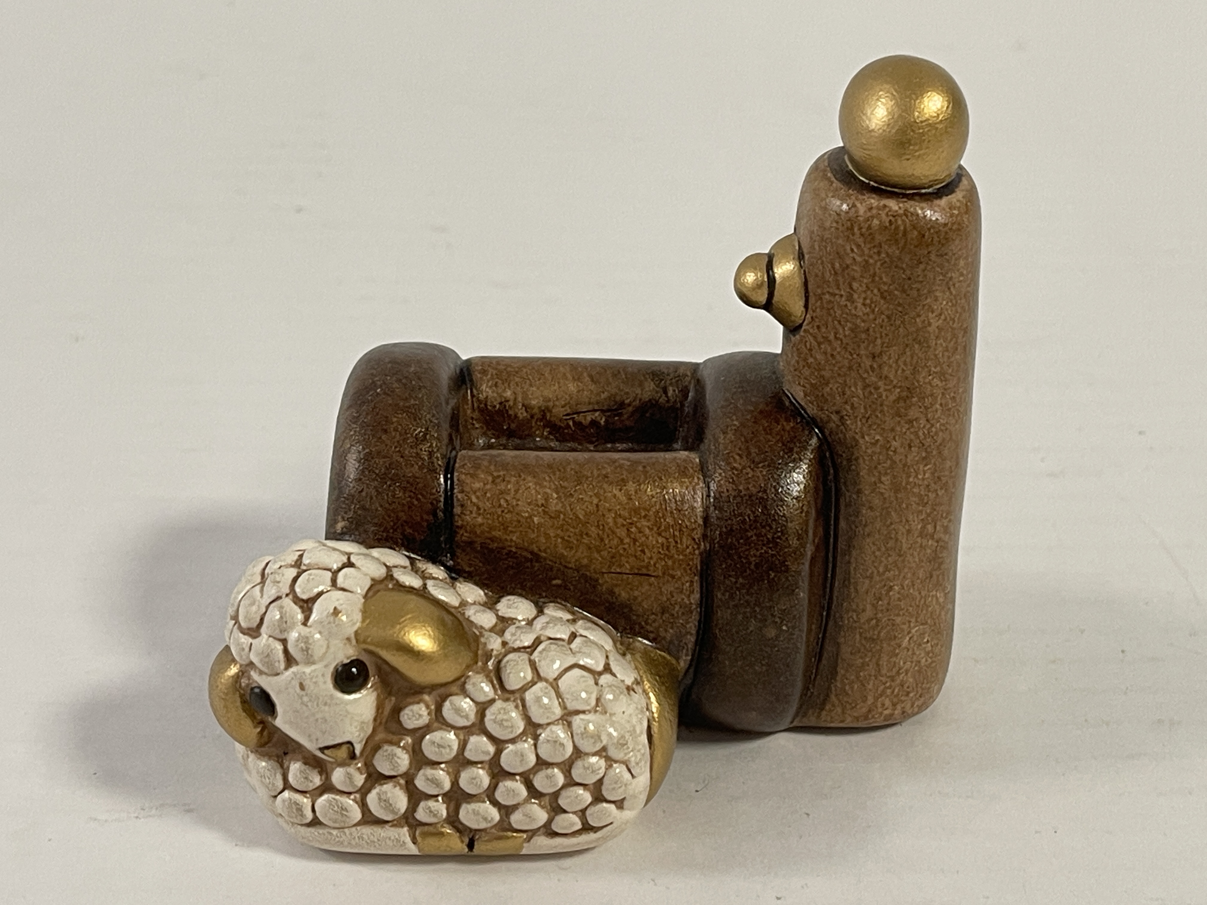 Thun Bozner Tränke mit Schaf Keramik 6 x 8 cm. Top Zustand   
