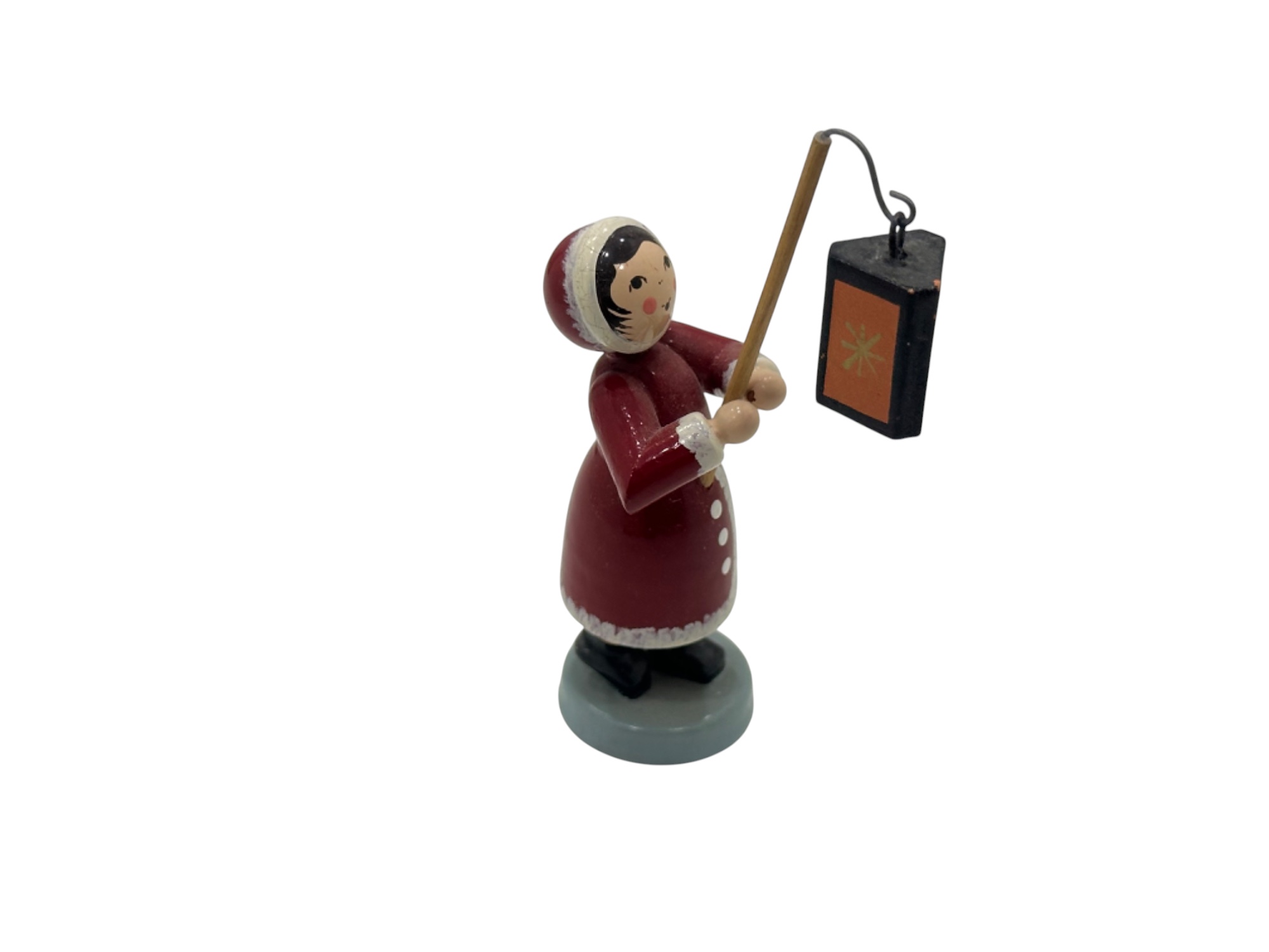 Erzgebirge Ulmik Figur Winterkinder mit Laterne 9 cm. Top Zustand 
