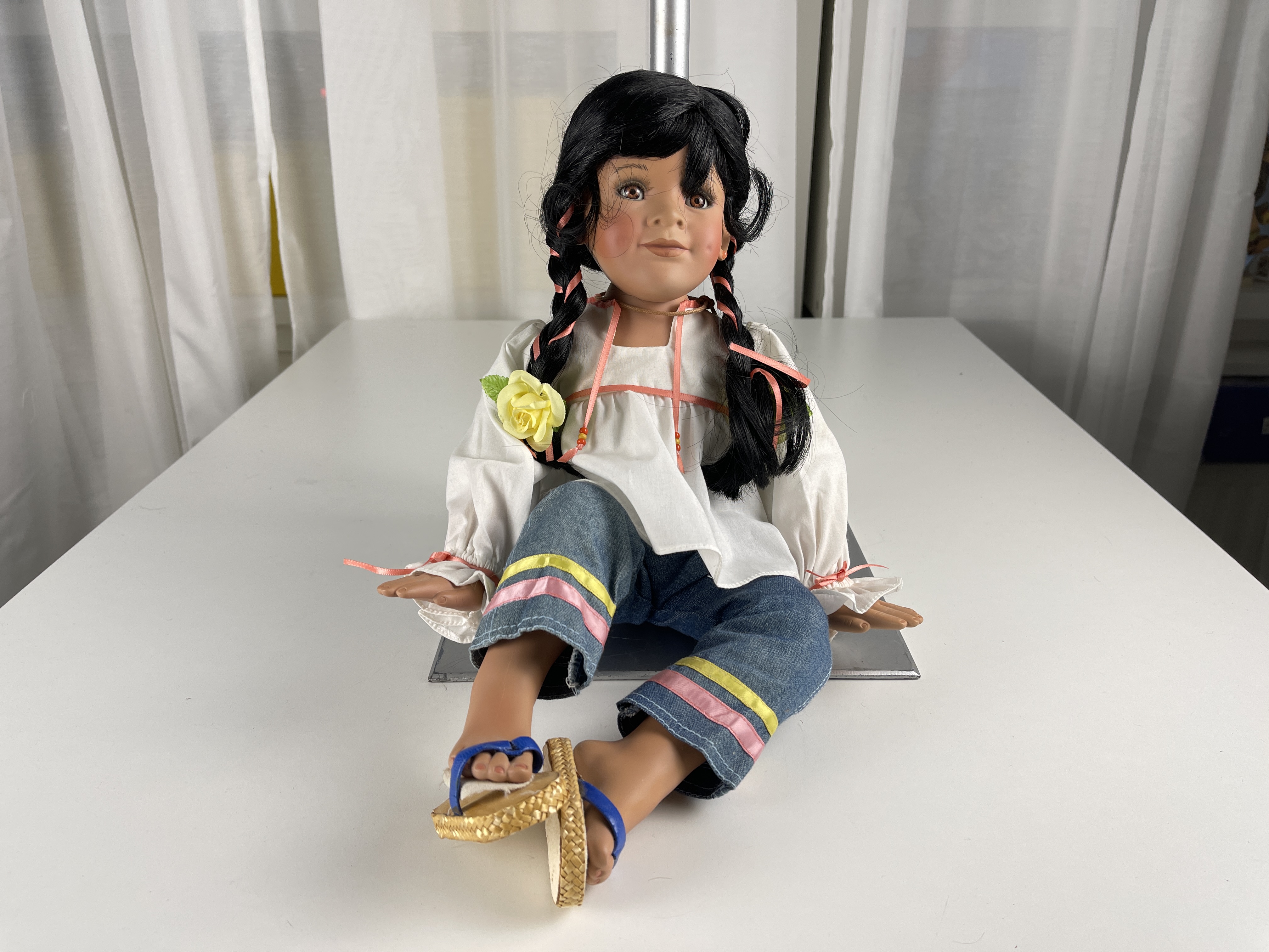 Künstler Porzellan Puppe 38 cm. Top Zustand