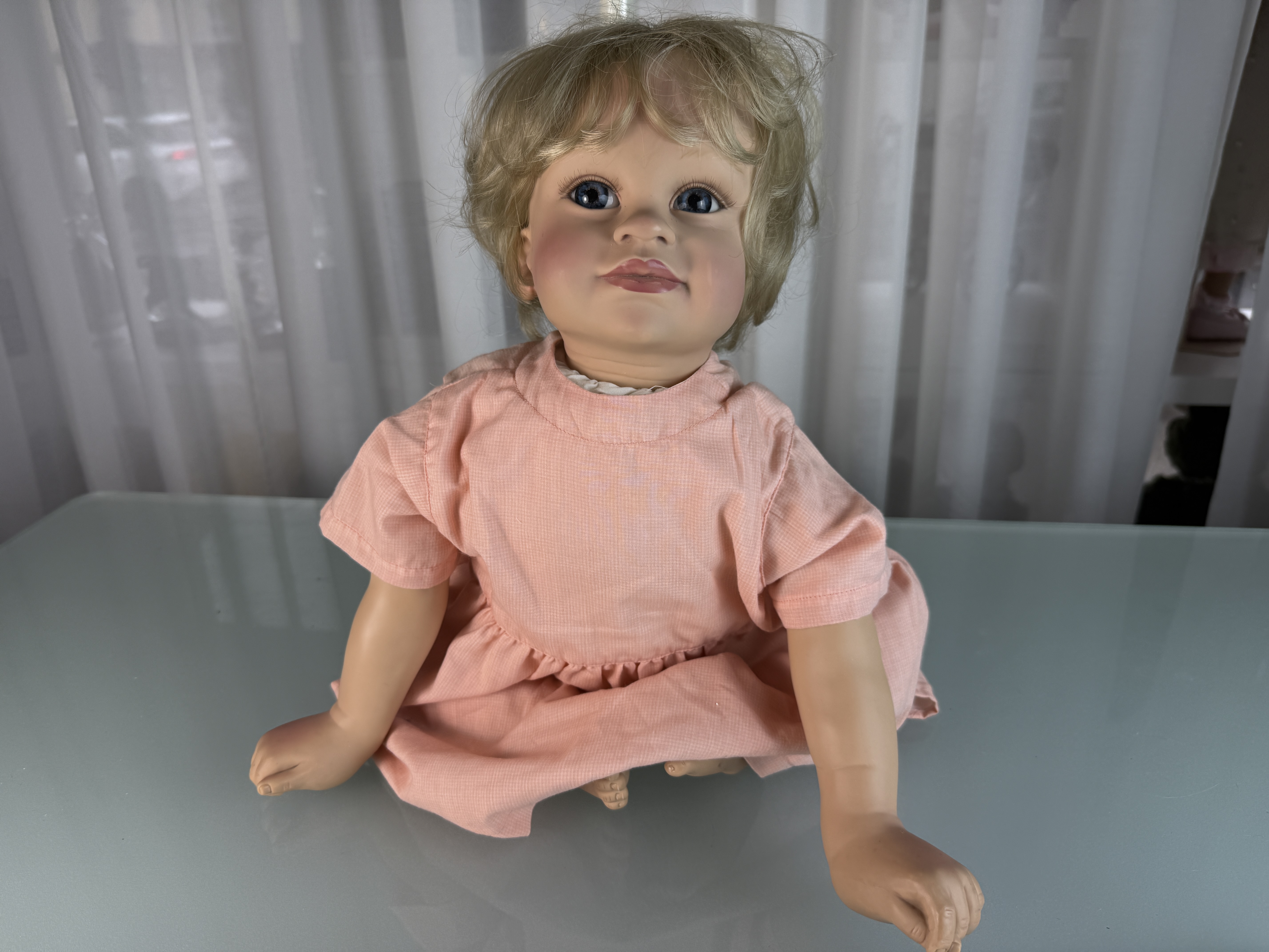 Künstlerpuppe  Pamela Erff Vinyl Puppe 46 cm. Top Zustand   