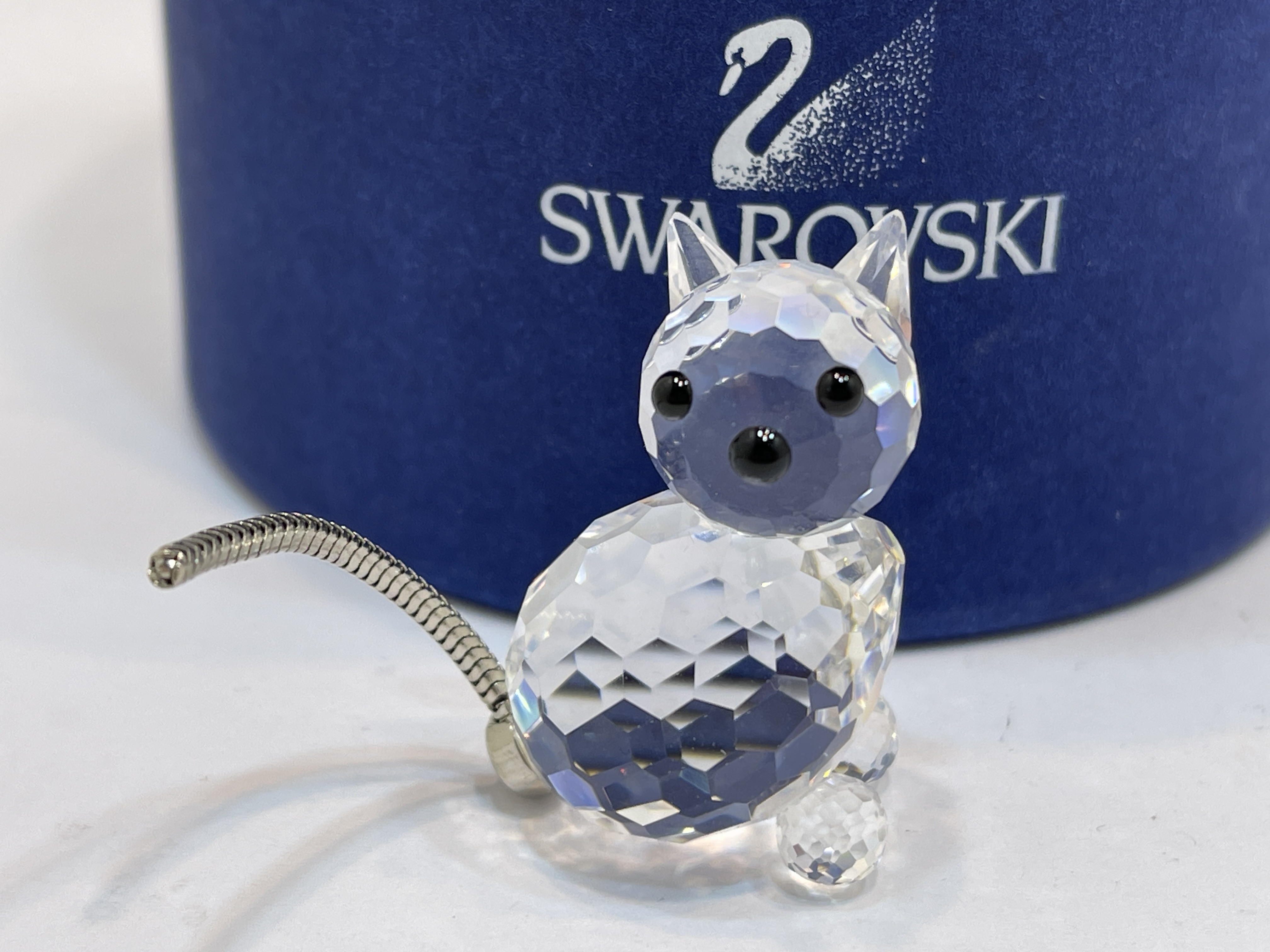 Swarovski Figur 010011 Katze 3,3 cm. Ovp & Zertifikat Top Zustand     