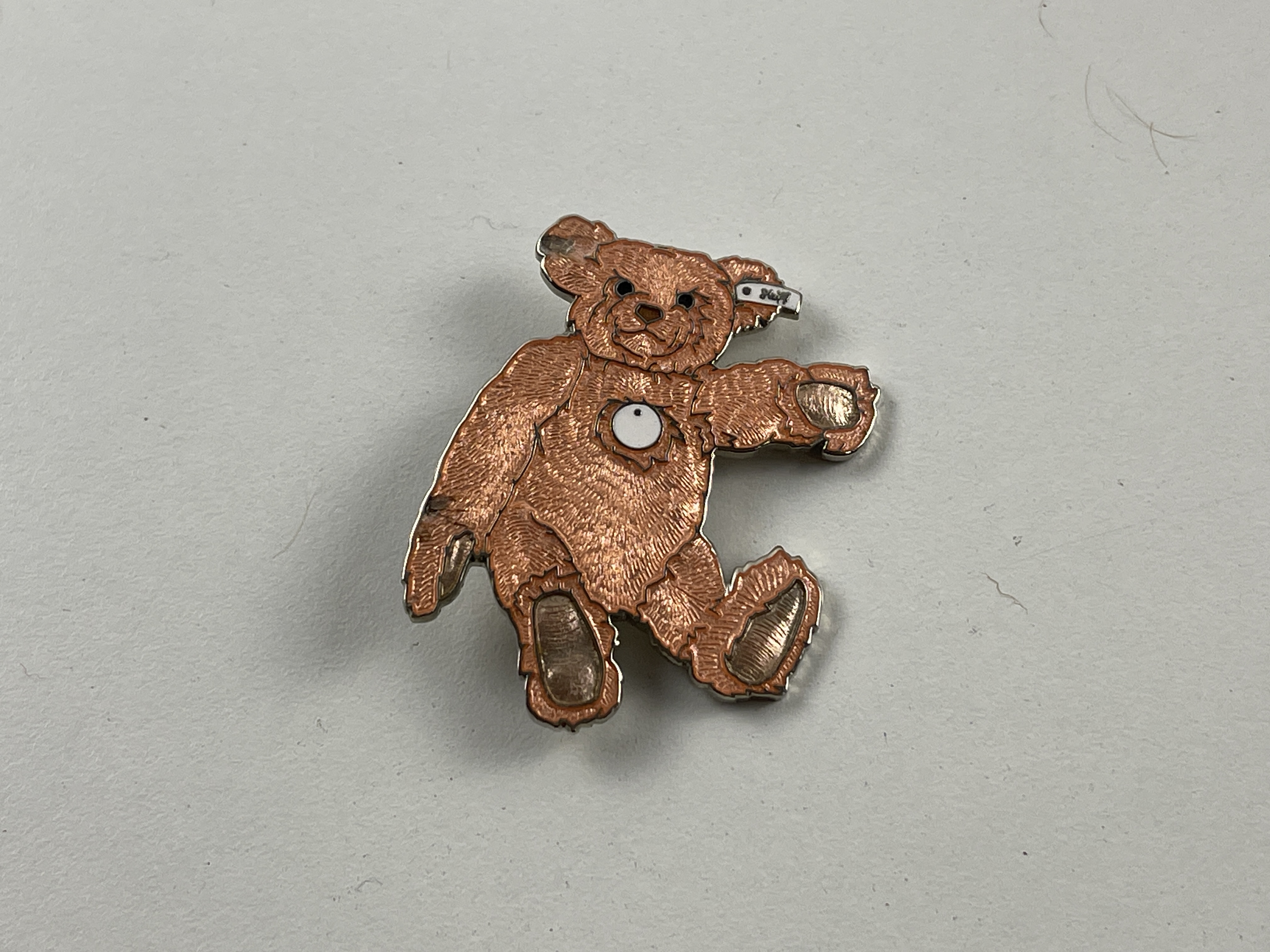 Steiff Teddy Brosche 5 cm. Top Zustand    