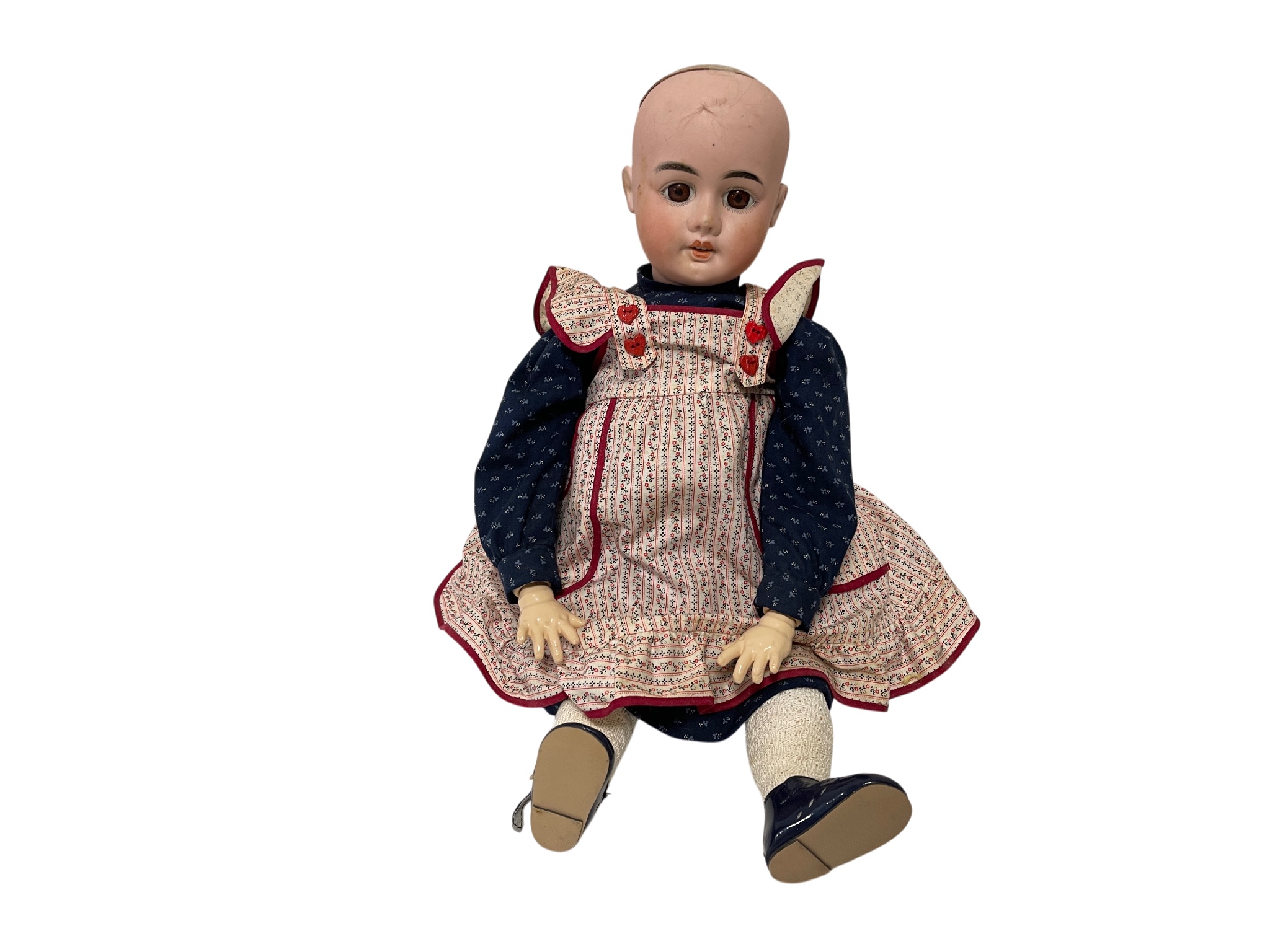 Alte Puppe Sammler Porzellan Puppe 50 cm. Zustand Siehe Fotos.   