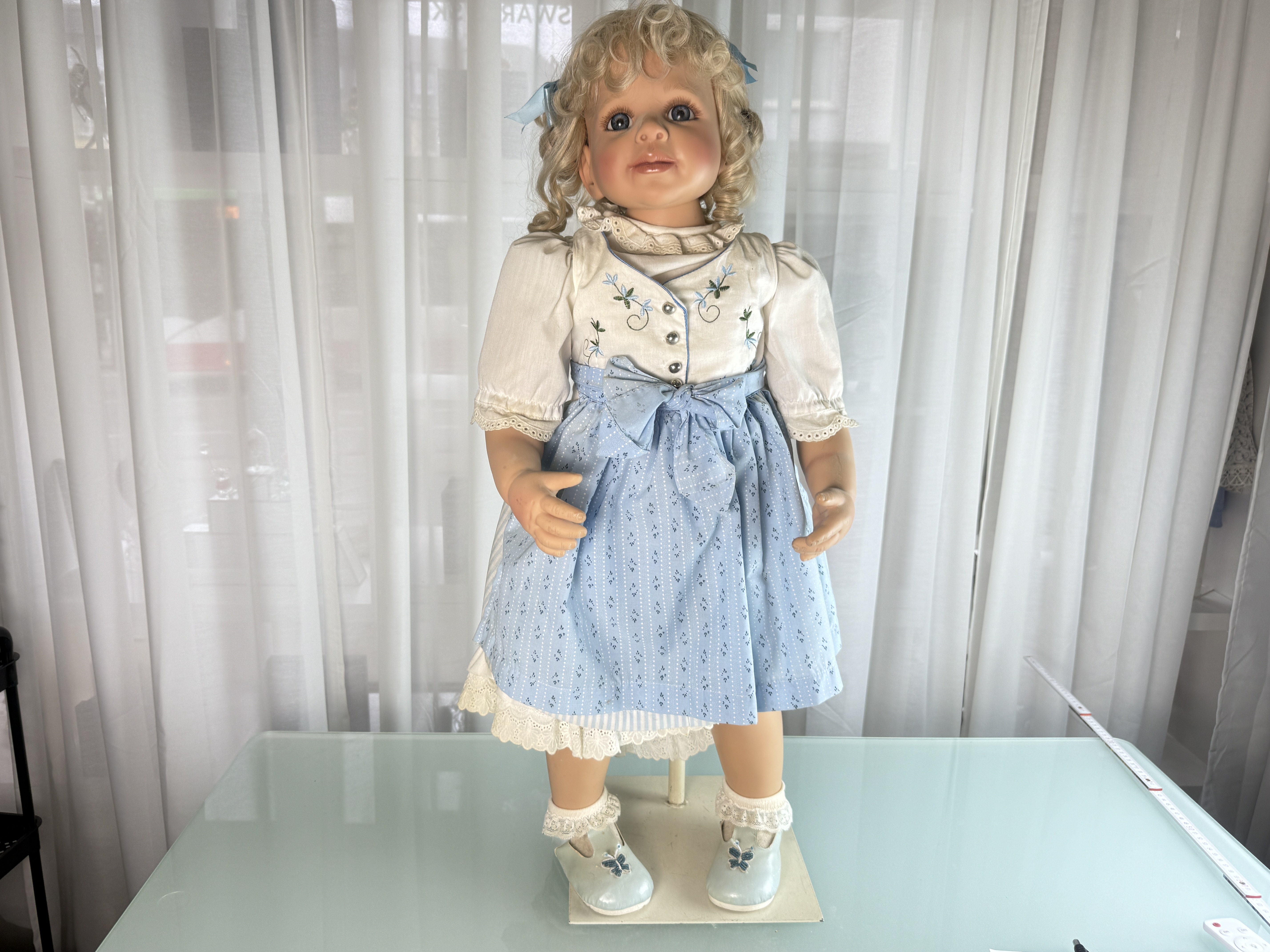 Künstlerpuppe Puppe Monika Peter Leicht Vinyl Puppe 88 cm. Top Zustand 