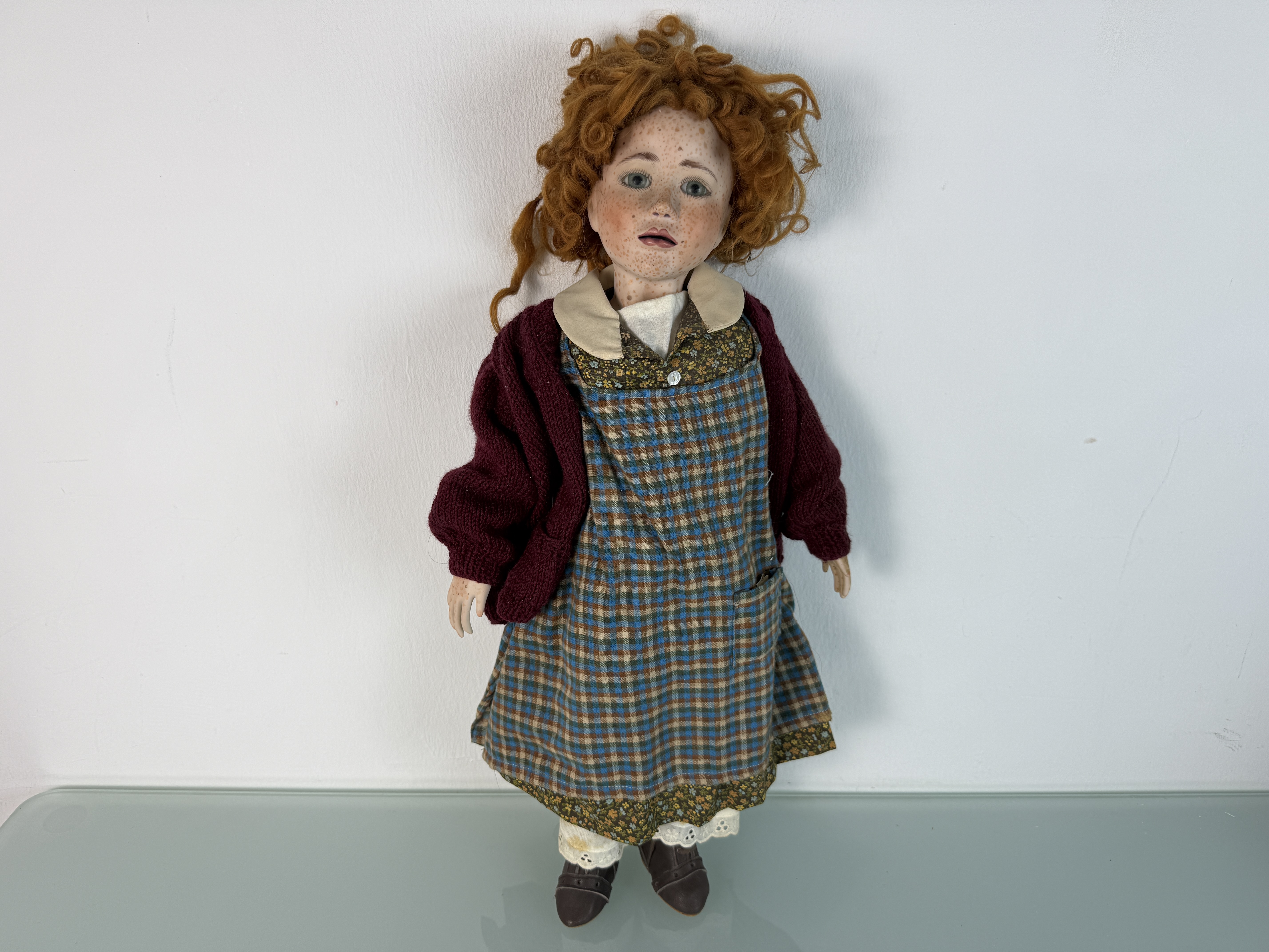 Künstlerpuppe Puppe Porzellan Puppe 53 cm Top Zustand