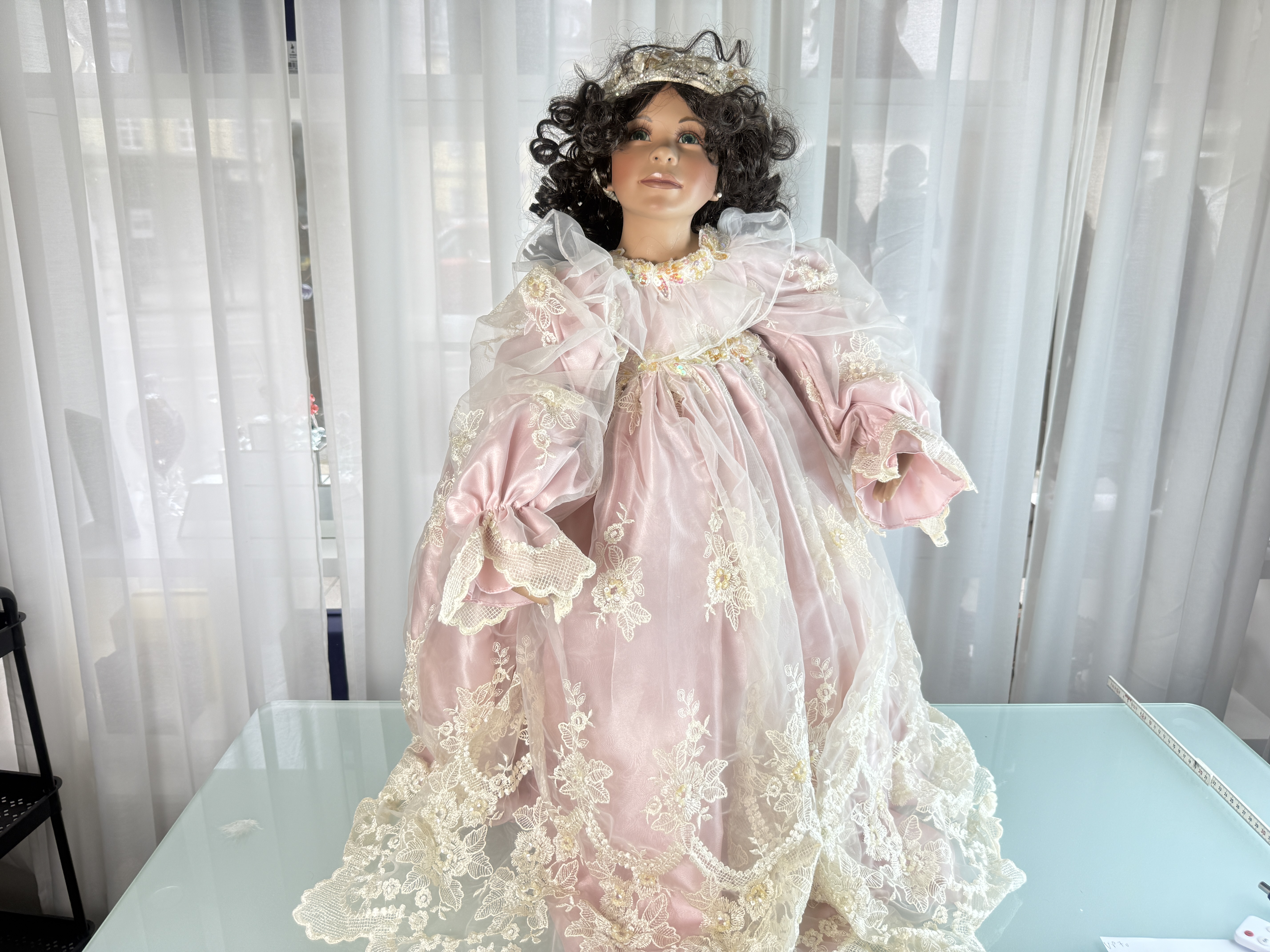  Künstlerpuppe Pamela Erff Porzellan Puppe 70 cm. Limitierte Auflage. Top Zustand 