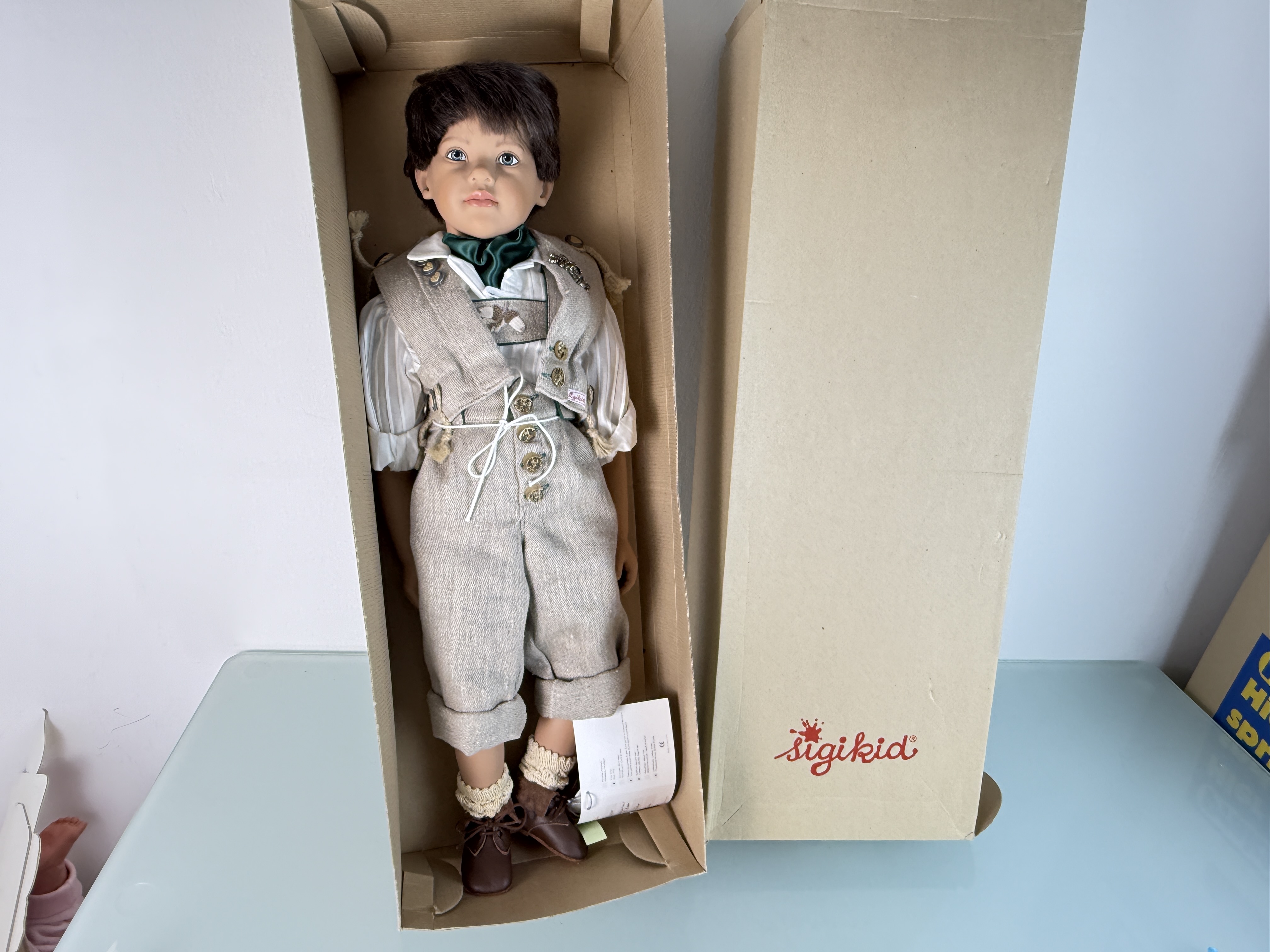 Künstlerpuppe Sigikid Ilse Wippler Vinyl Puppe 68 cm. Top Zustand   