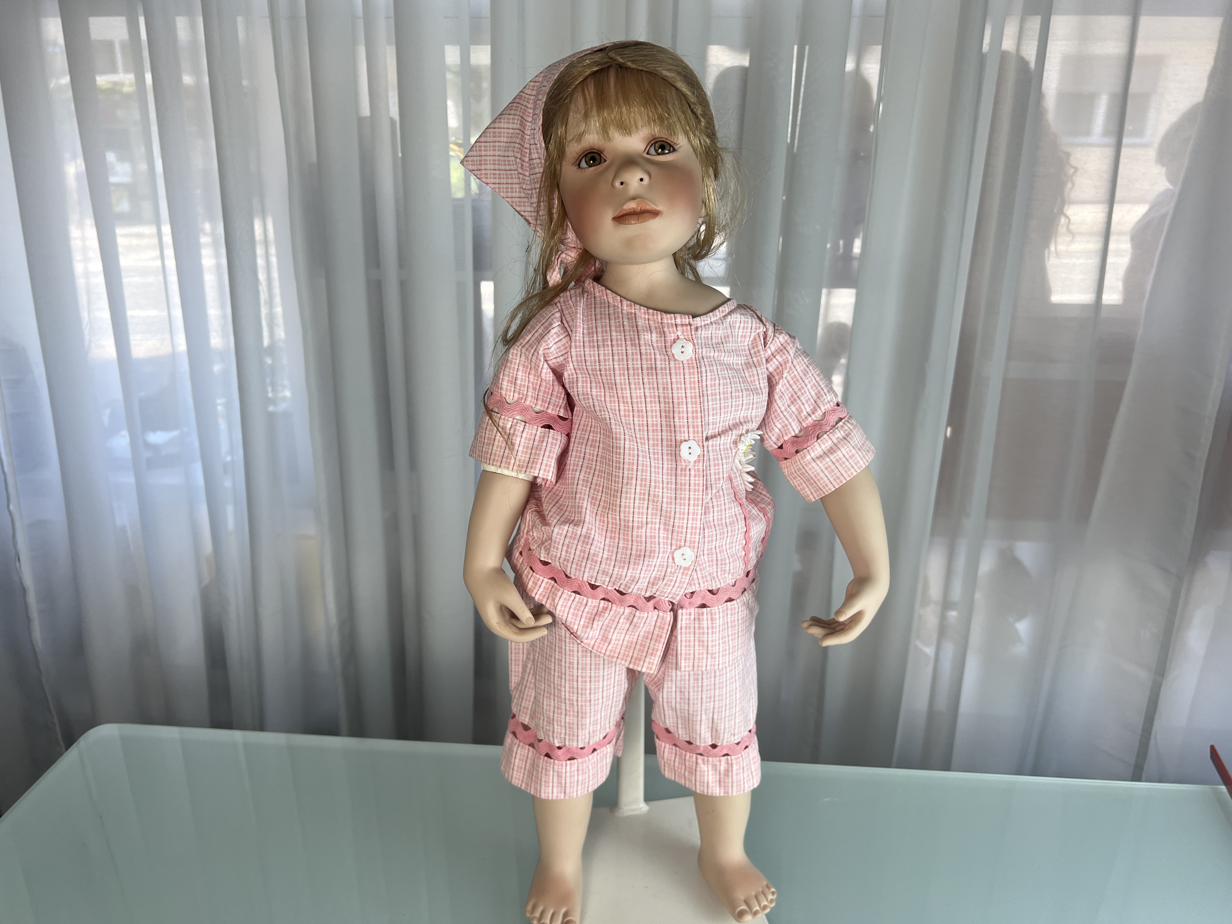  Künstlerpuppe Pamela Erff Porzellan Puppe 65 cm. Limitierte Auflage. Top Zustand 