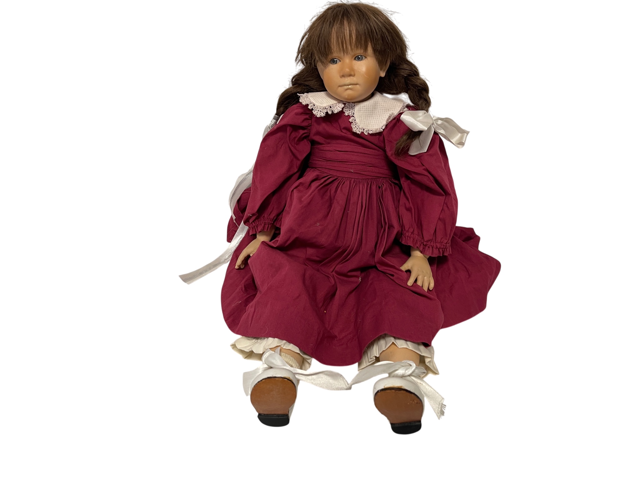 Künstlerpuppe Ruth Treffeisen Vinyl Puppe 65 cm. Zustand  siehe Fotos 