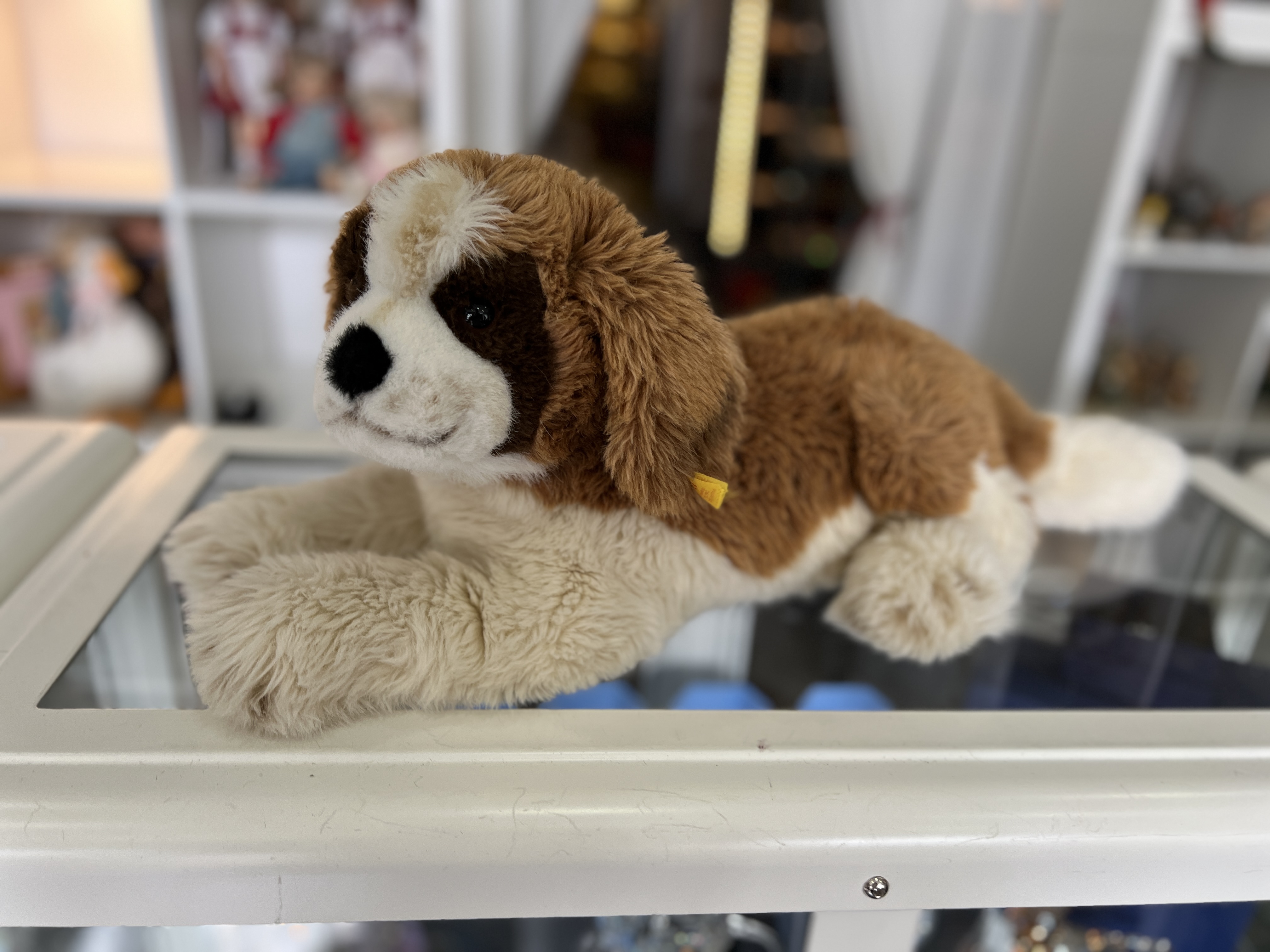 Steiff Tier 104756 Hund Bernhardiner 24 x 55 cm. Top Zustand  