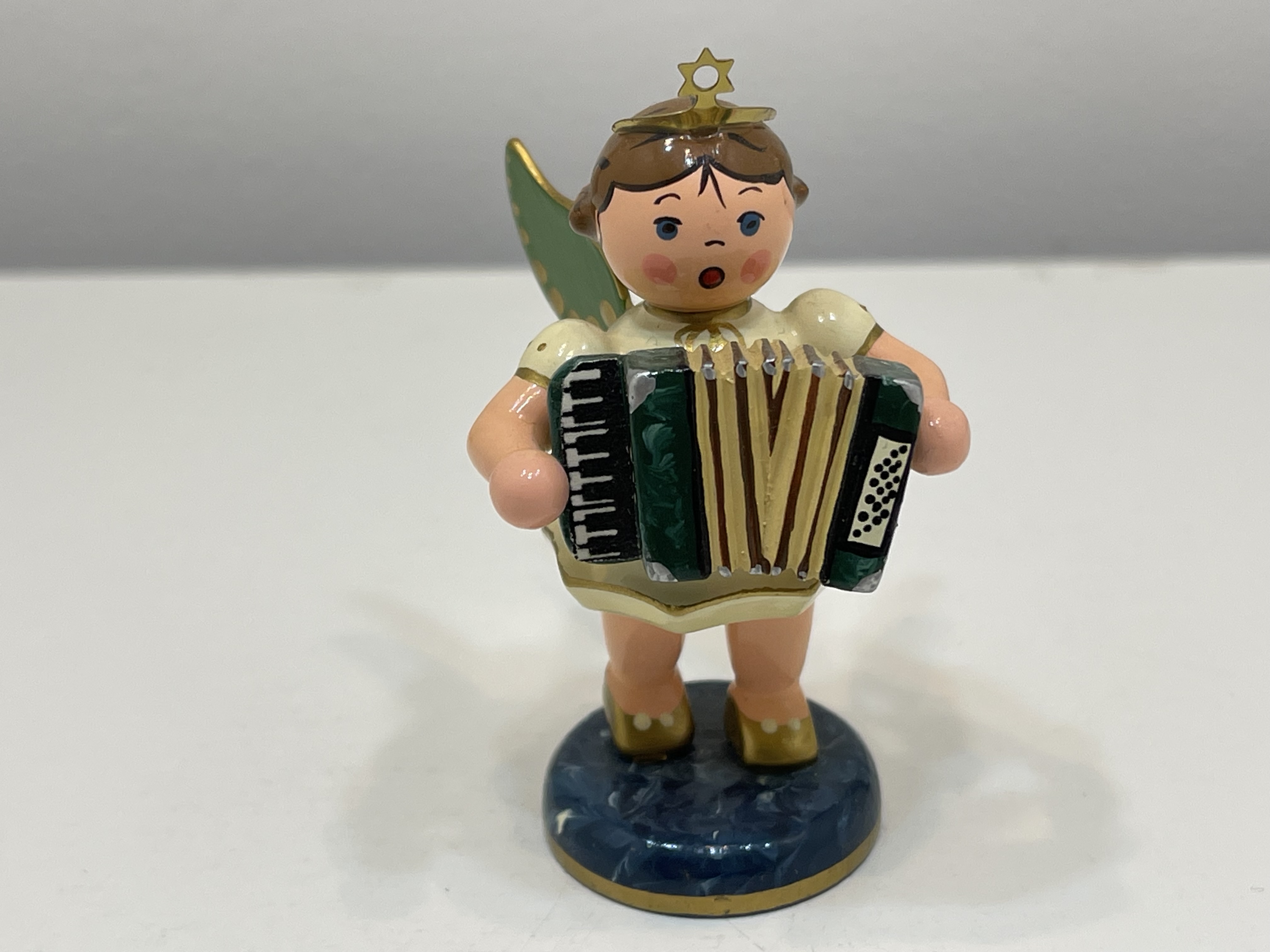 Erzgebirge Sammler Figur Engel Hubrig 6,8 cm. Top Zustand     