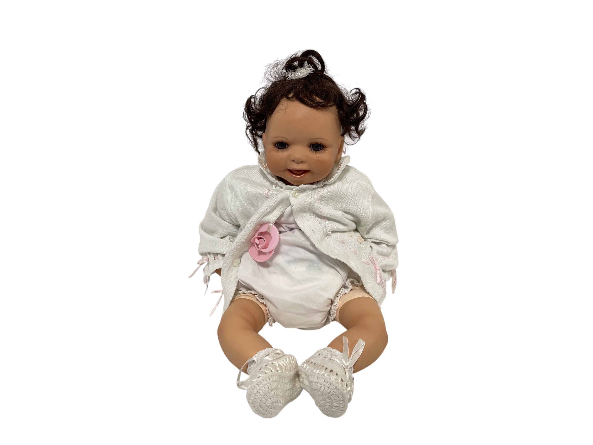 Künstlerpuppe Inge Tenbusch Porzellan Puppe 49 cm. Top Zustand siehe Fotos