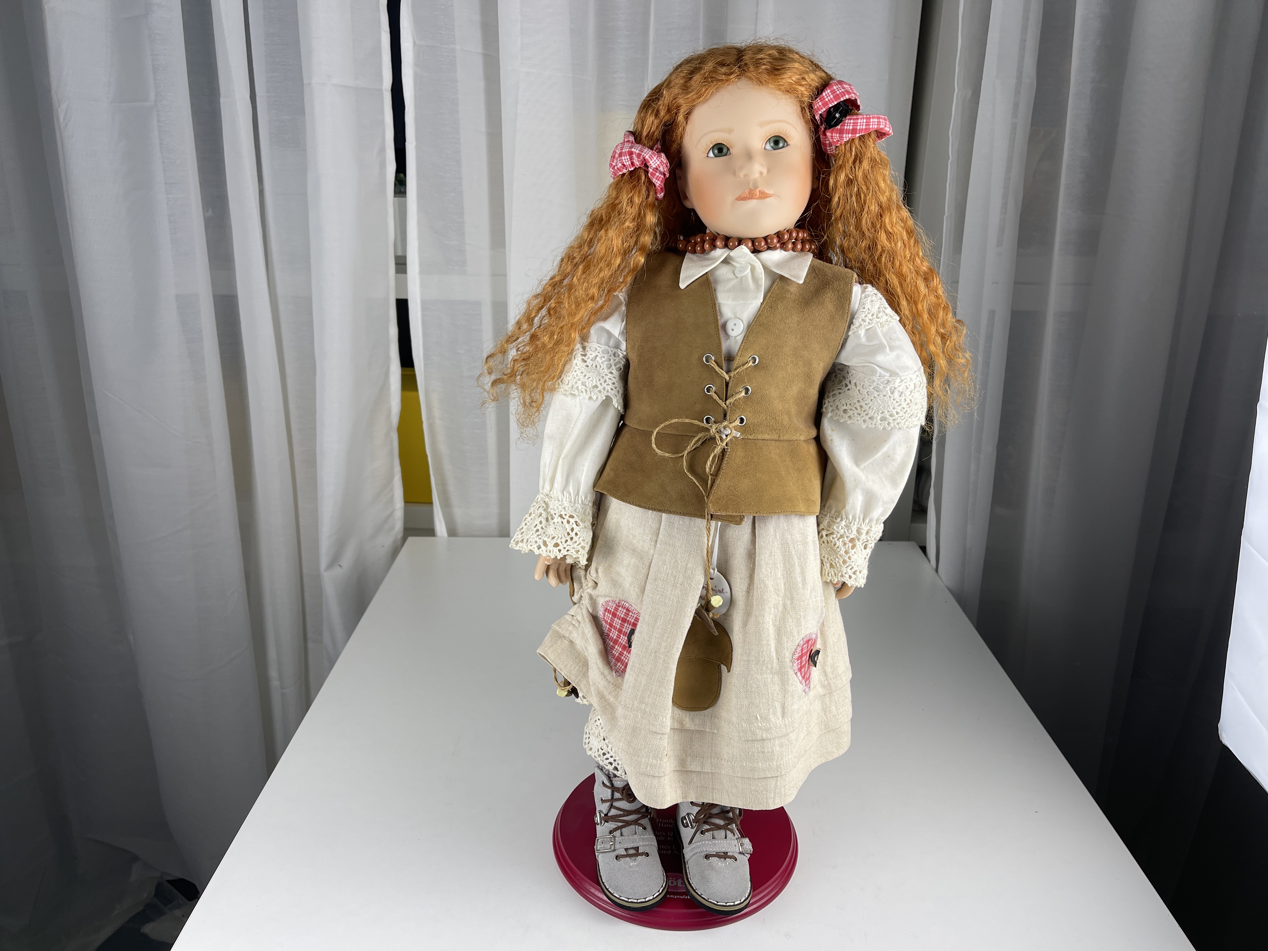 Christel Flörchinger Porzellan Künstlerpuppe 63 cm. Top Zustand 