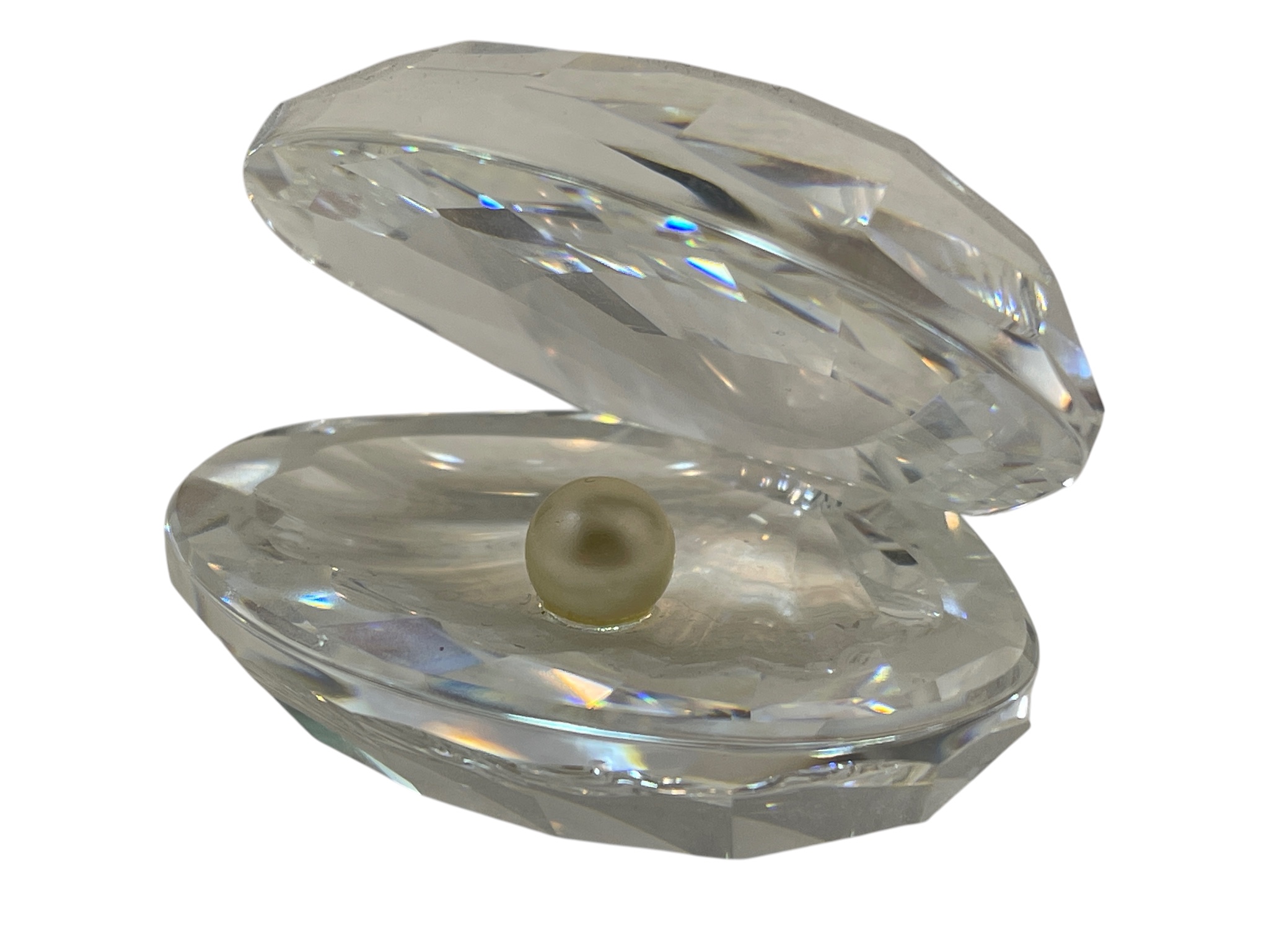 Swarovski Figur Kristall 014389 Große Muschel mit Perle 6,5 cm. Top Zustand 
