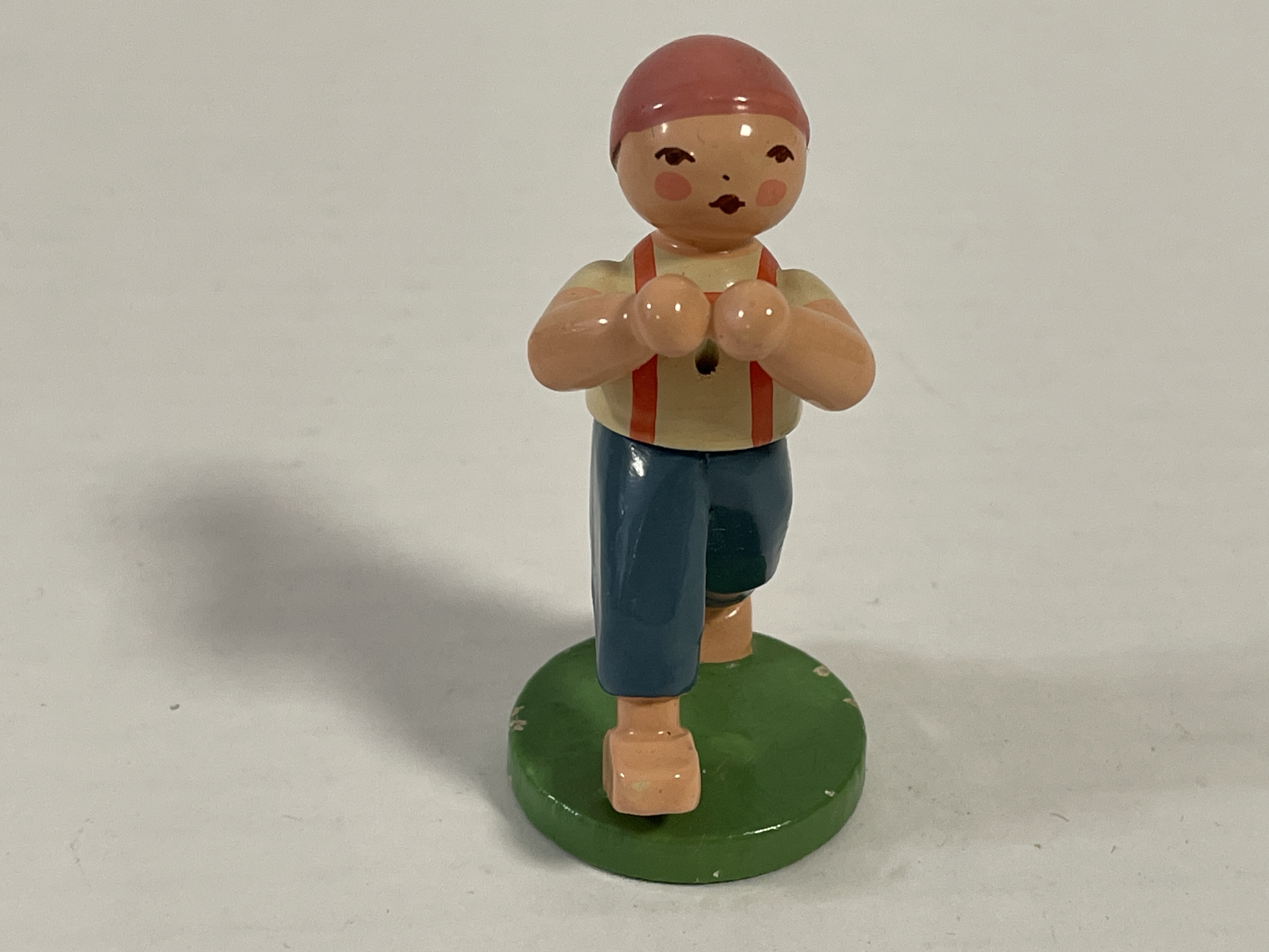 Erzgebirge Figur Sammler Blumenkind 7 cm. (Ohne Blume) Zustand siehe Fotos