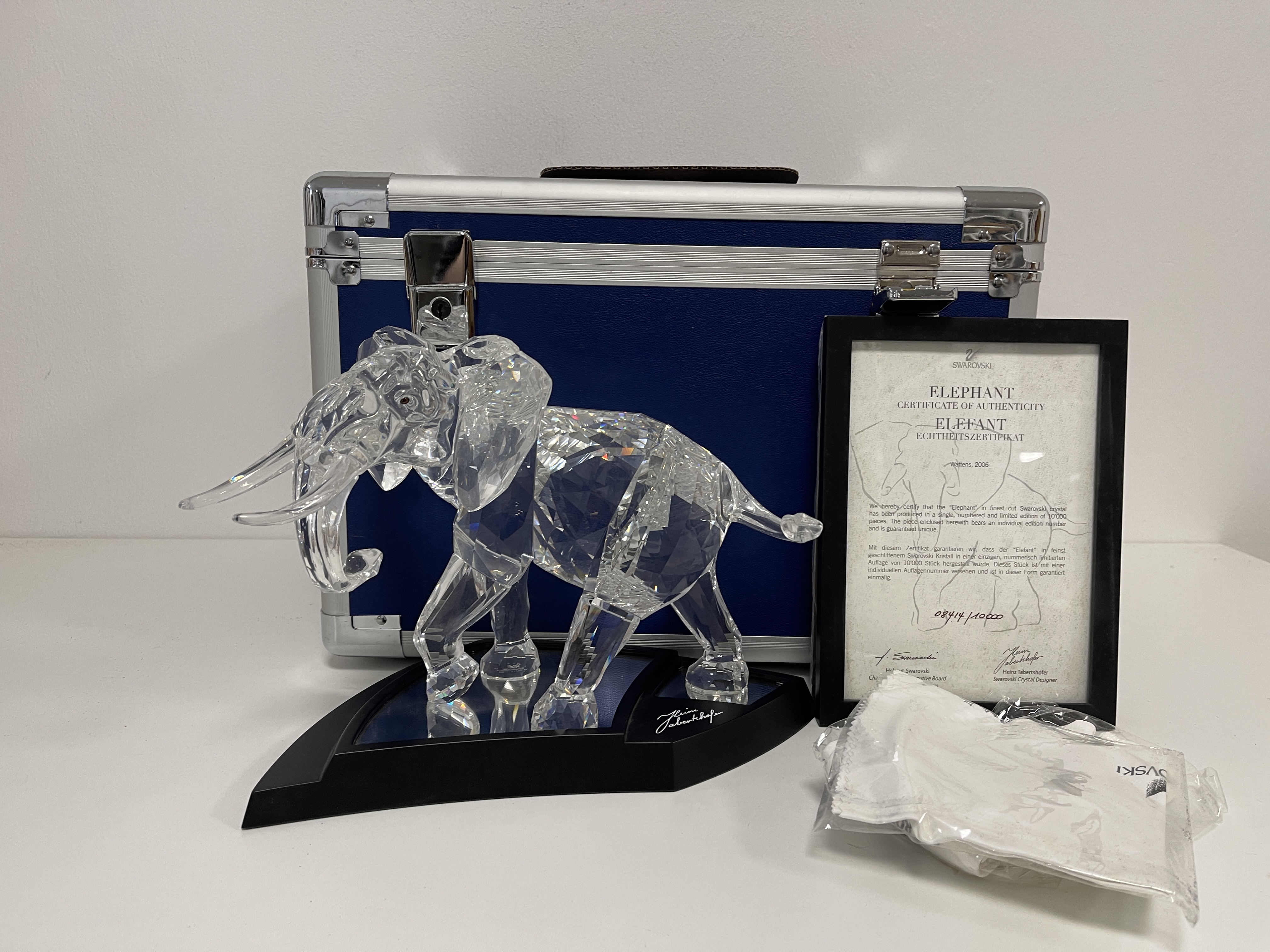 Swarovski Figur 854407  Der Elefant 2006 Ltd. Ausgabe. 27,5 cm. Mit Koffer & Zertifikat.  Top Zustand 
