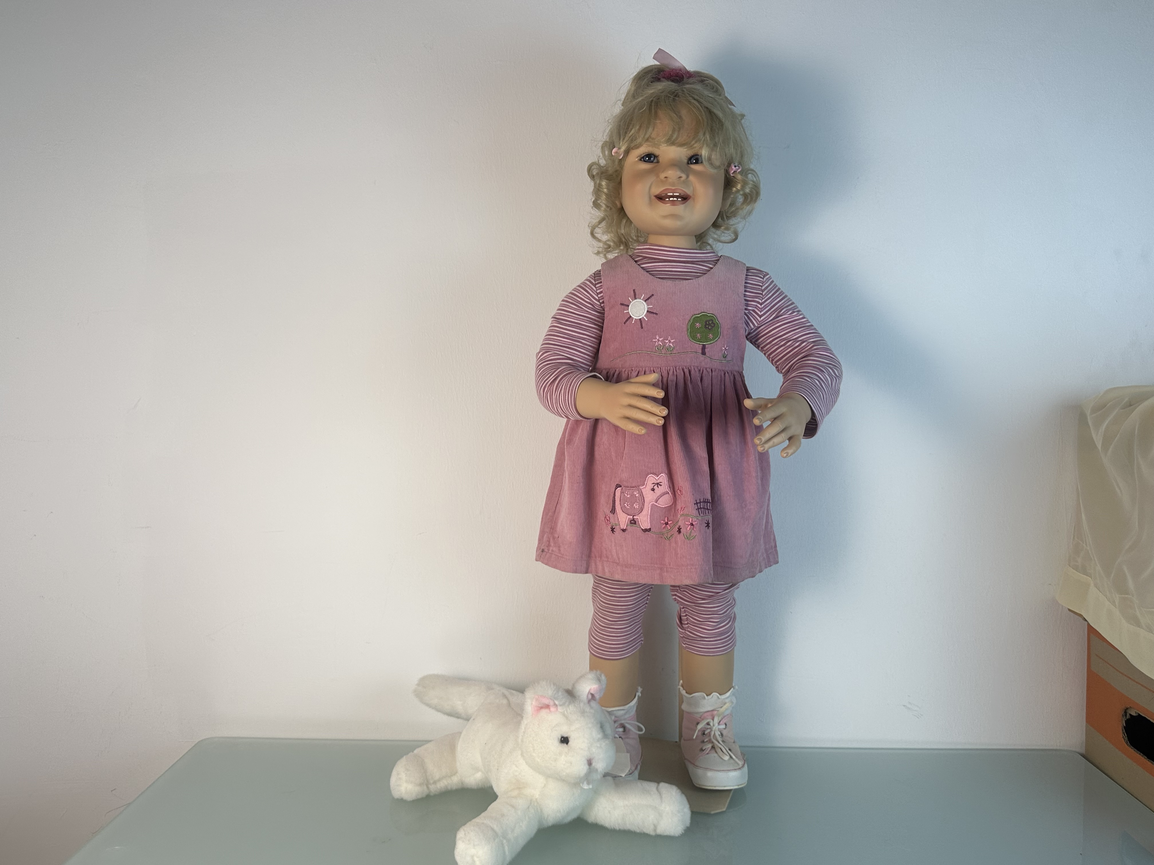 Künstlerpuppe Pamela Erff Vinyl Puppe 84 cm. Top Zustand