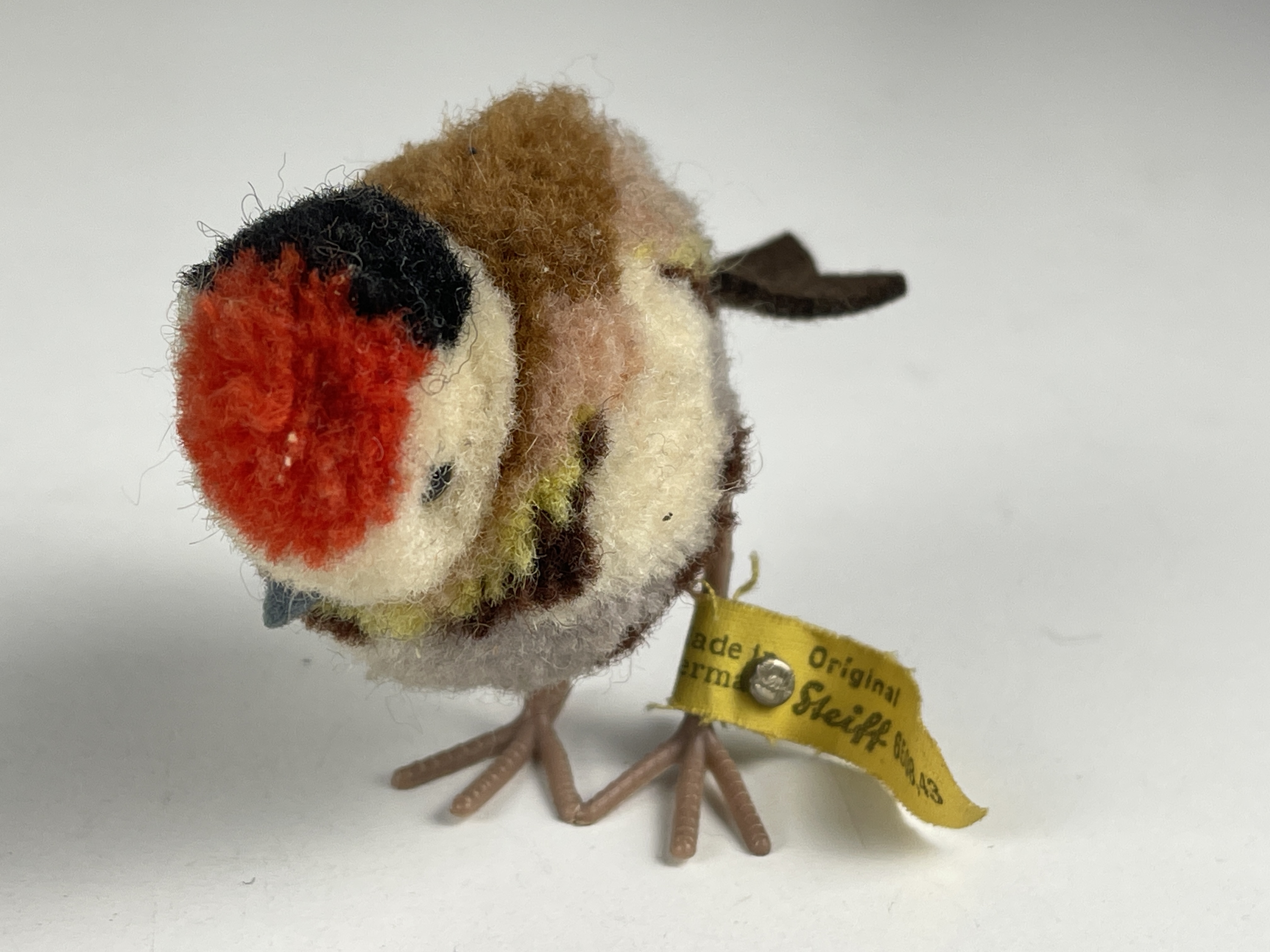 Steiff Tier 6508.43 Woll Vogel 5 cm Top Zustand