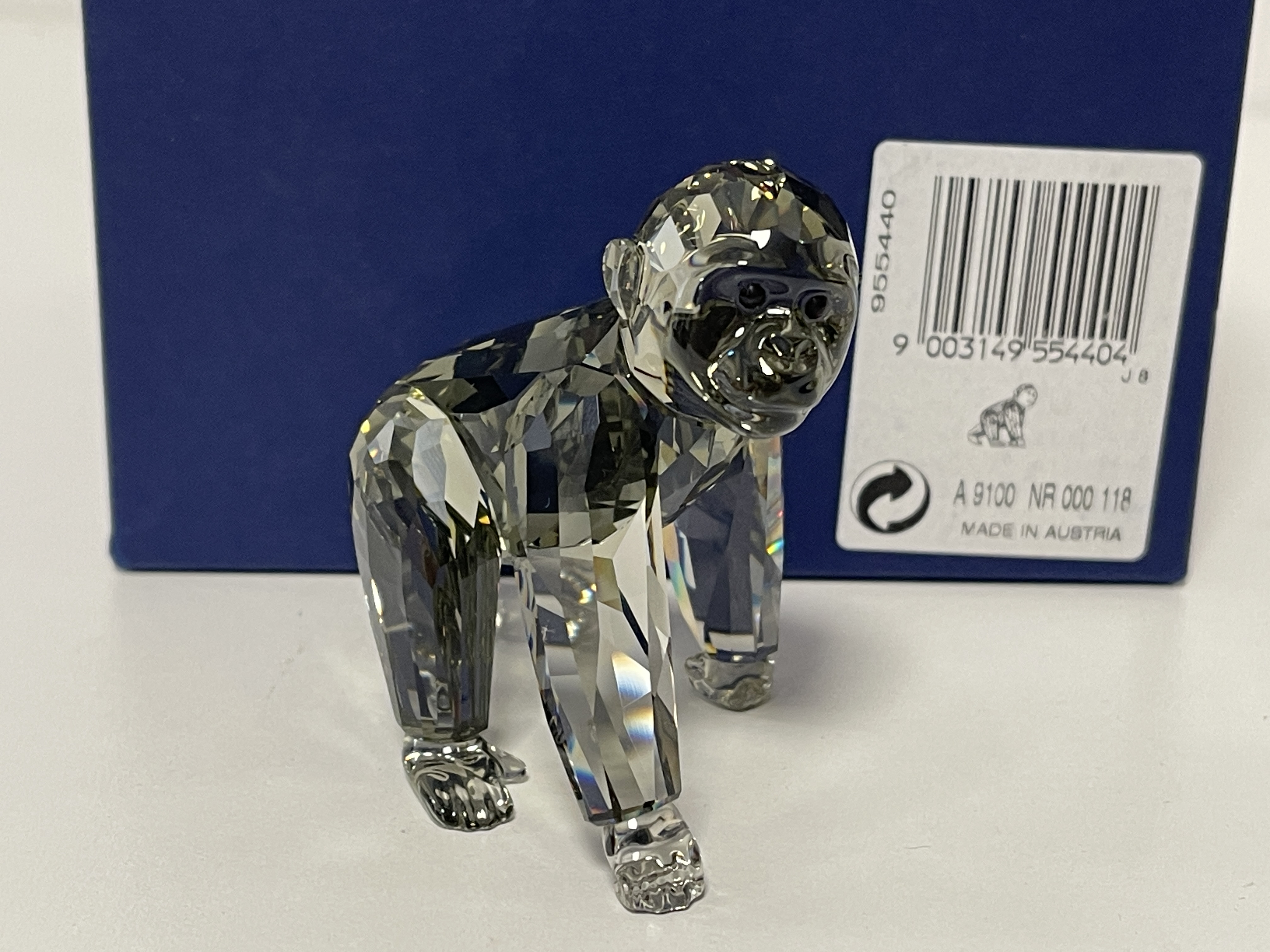  Swarovski Figur 955440 Gorilla Jungtier 6 cm. Ovp & Zertifikat. Top Zustand 