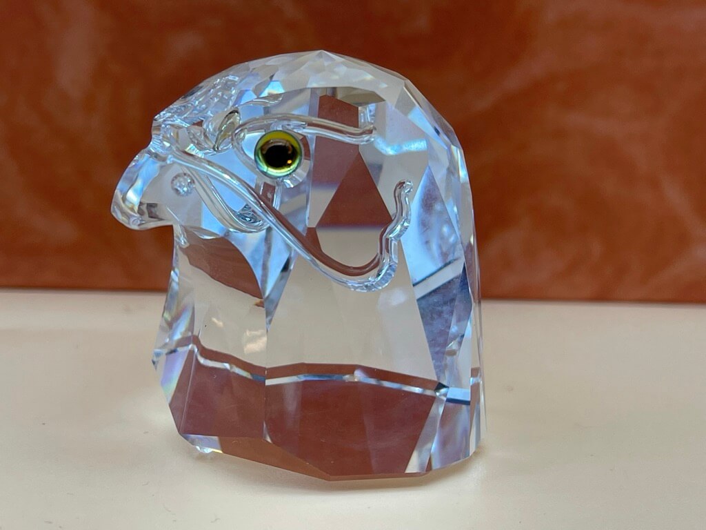 Swarovski Figur Kristall 013829 Falkenkopf 5 cm. Top Zustand.