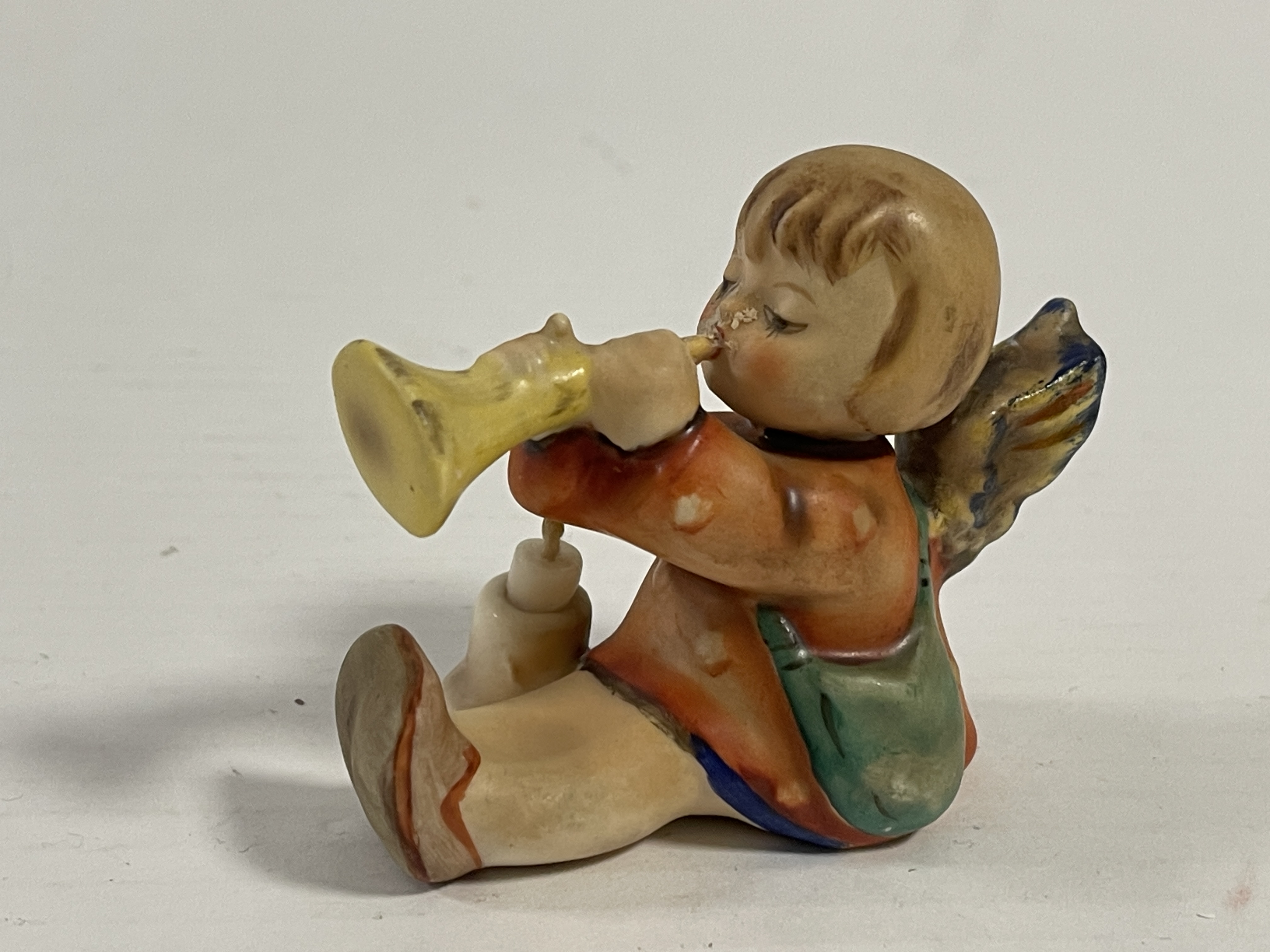  Hummel Figur Porzellan Kerzenständer Engel mit Trompete 6 cm. 1 Wahl Zustand siehe Fotos