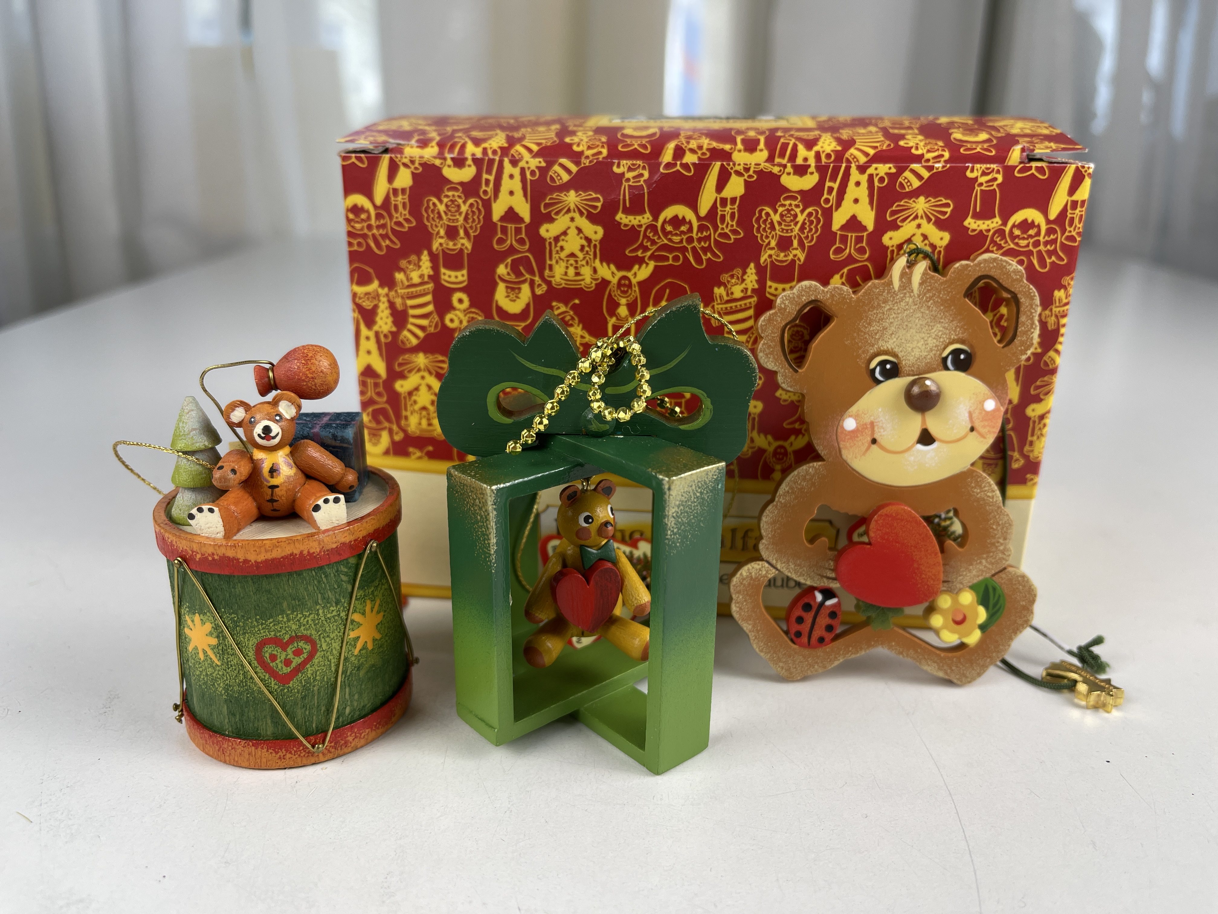 Käthe Wohlfahrt Erzgebirge Figur Weihnachts Ornamente 6,5 - 8 cm. Top Zustand    