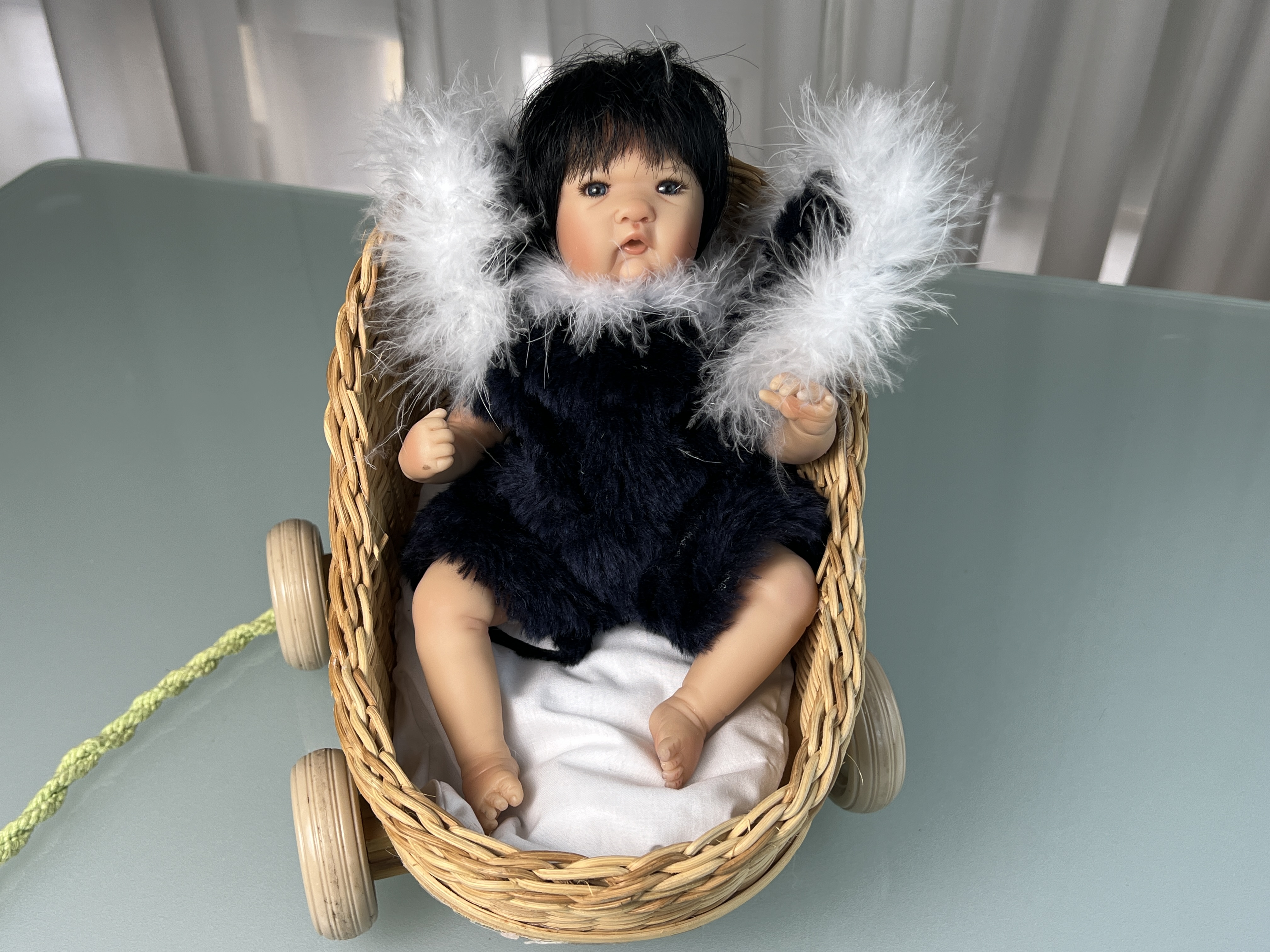 Gaby Jaques Vinyl Künstlerpuppe Puppe 28 cm. + Wagen. Top Zustand 