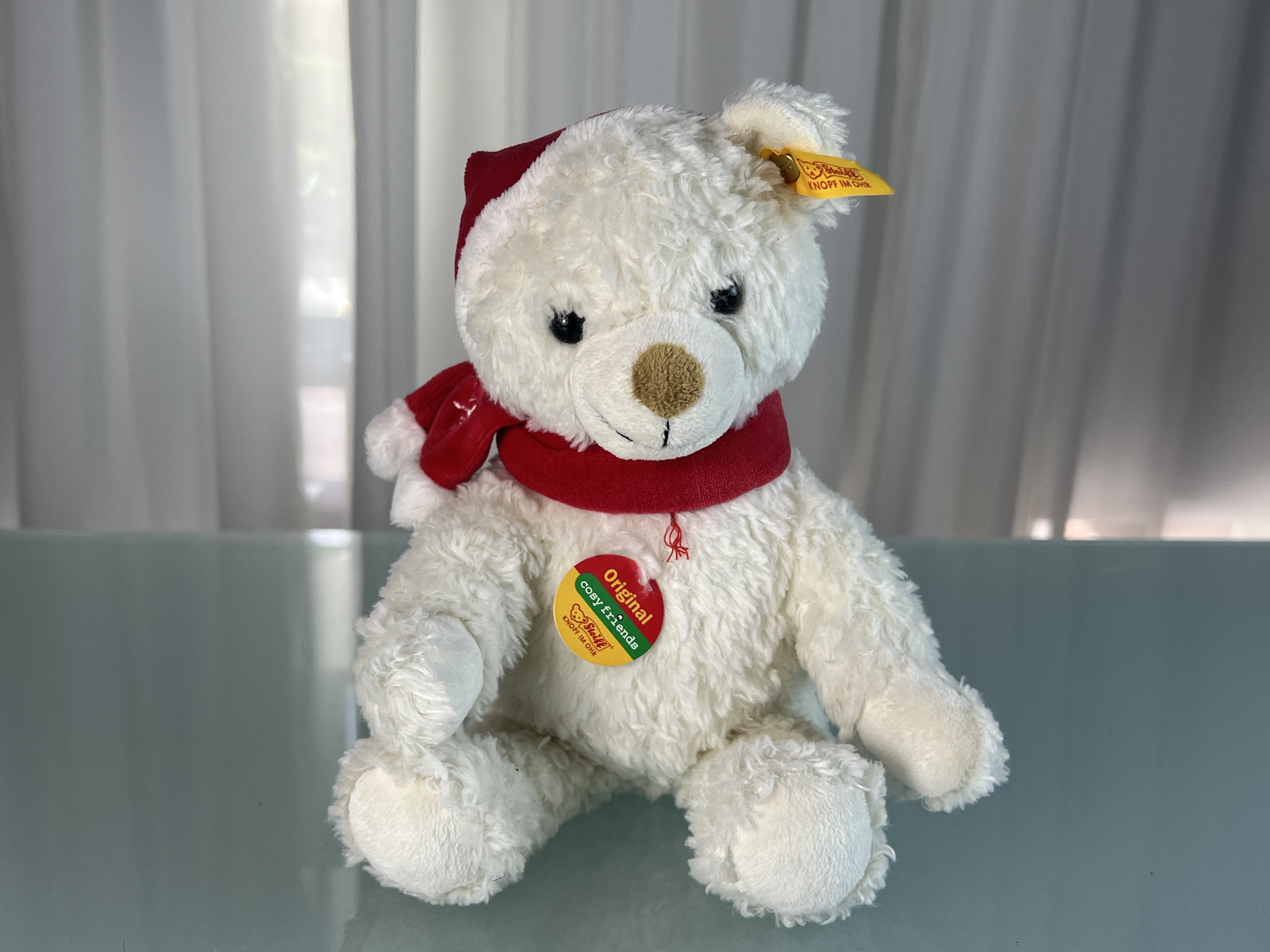 Steiff Tier Teddy Bär 022401 Weihnachten Teddy 28 cm. Top Zustand   
