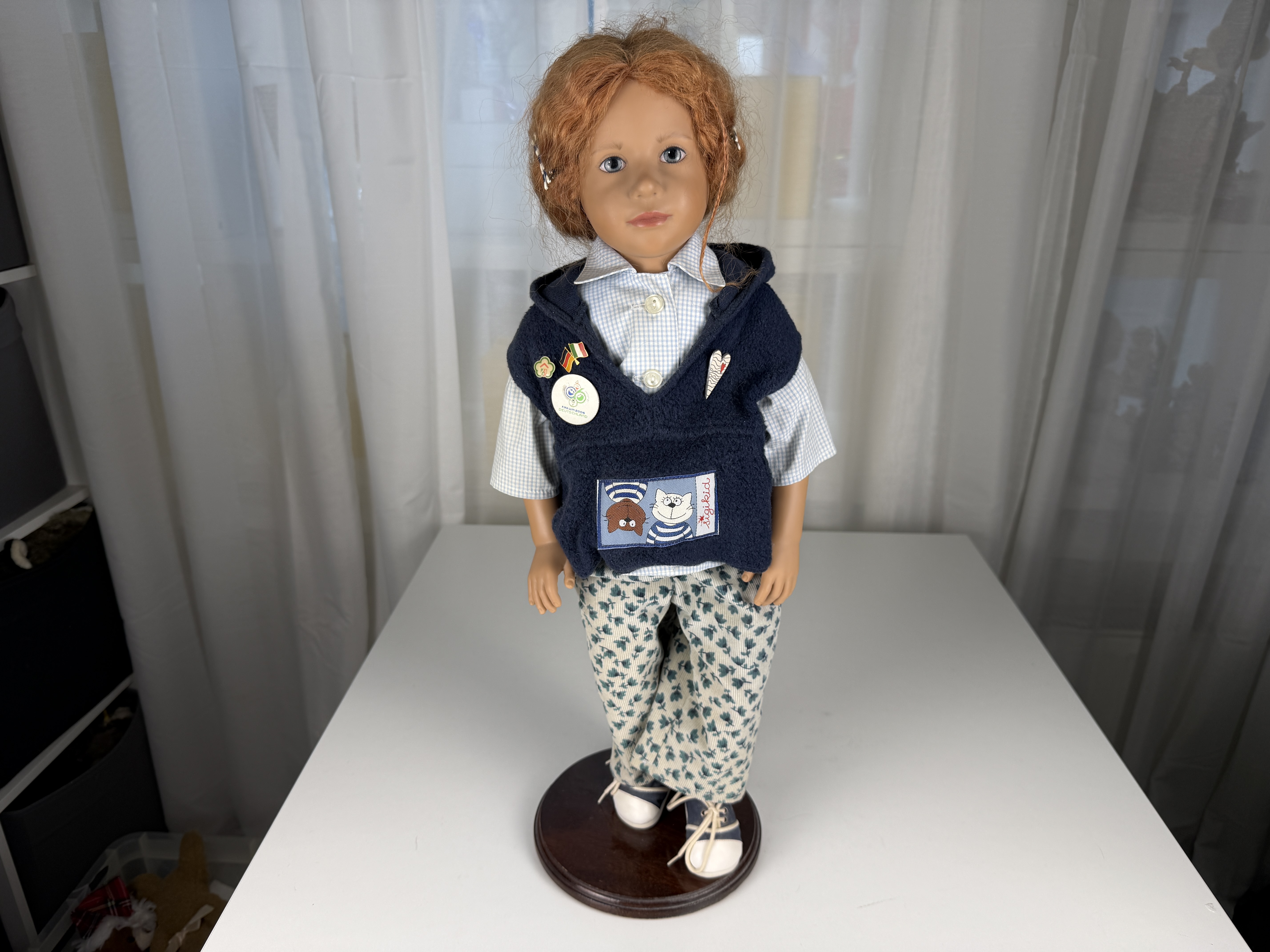 Sigikid Künstlerpuppe Vinyl Puppe 57 cm. Top Zustand