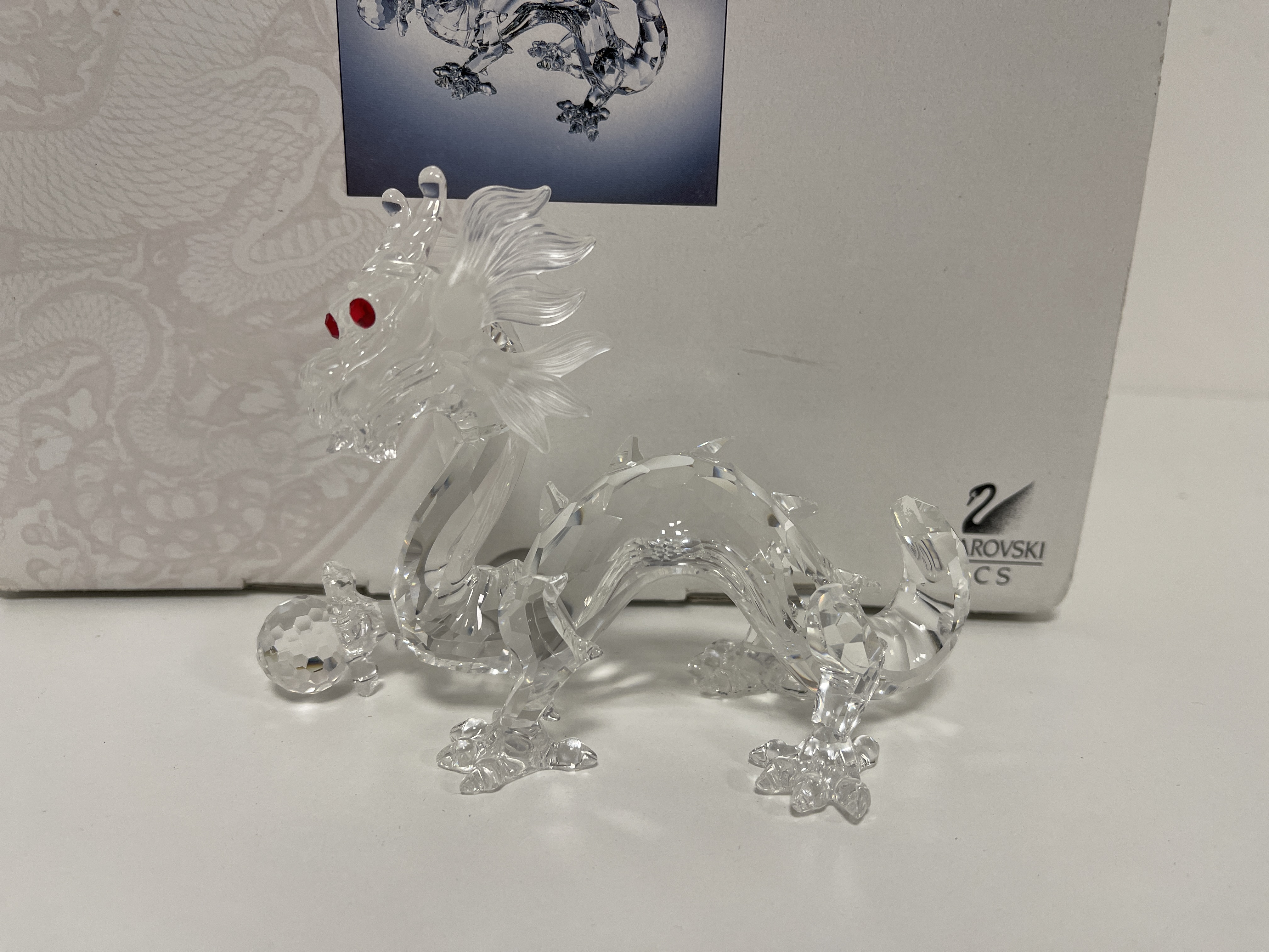 Swarovski Figur 208398 Drache 14 cm. Mit Ovp & Zertifikat. defekt