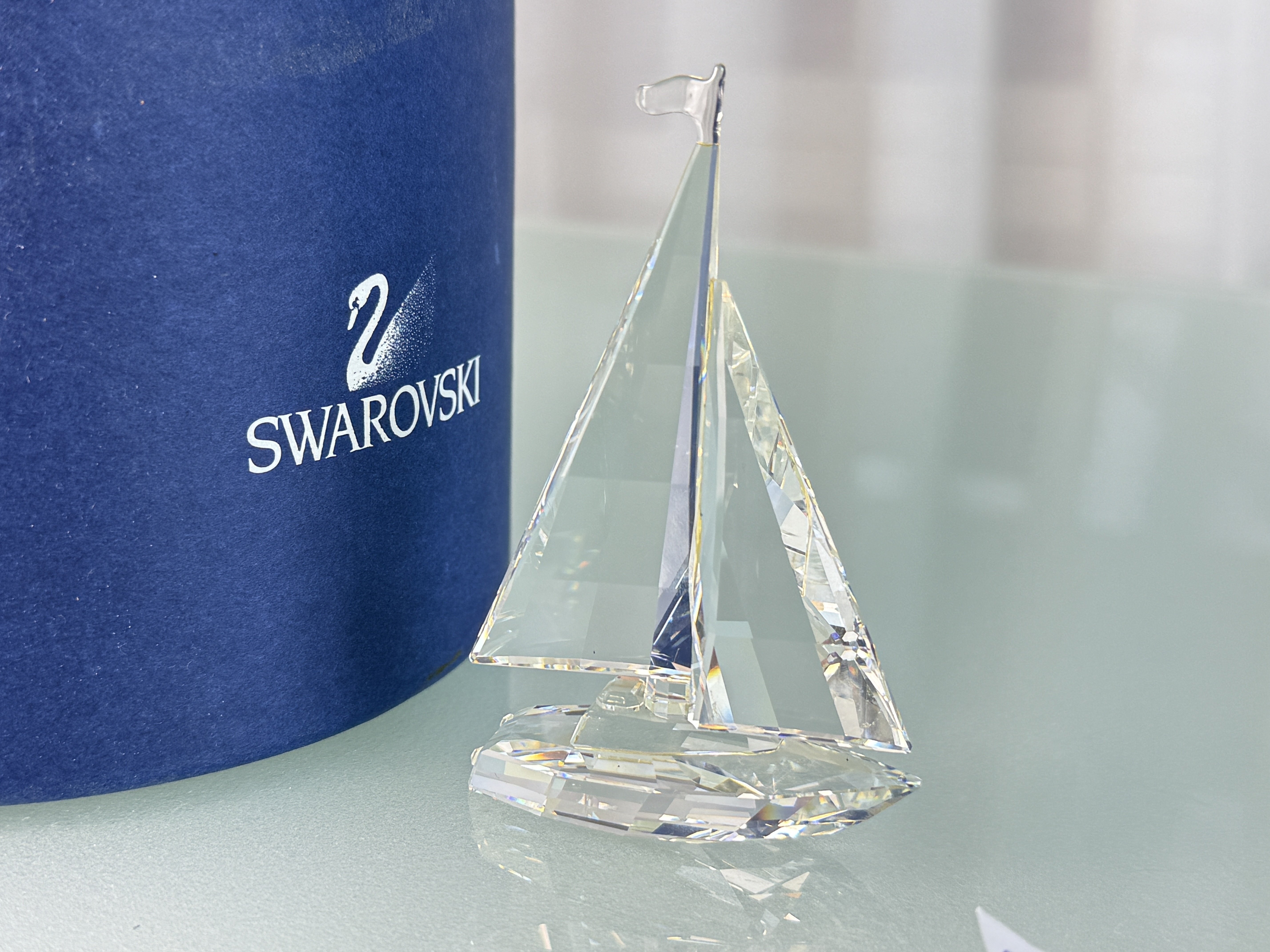 Swarovski Figur Kristall 183269 Segelboot 10 cm. Ovp & Zertifikat. Top Zustand