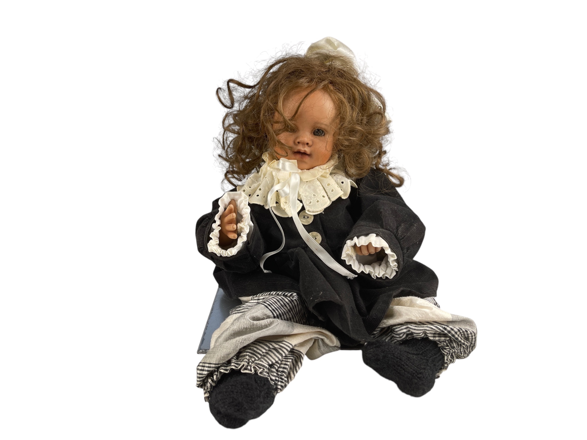 Künstlerpuppe Sammler Porzellan Puppe 44 cm. Zustand siehe Fotos