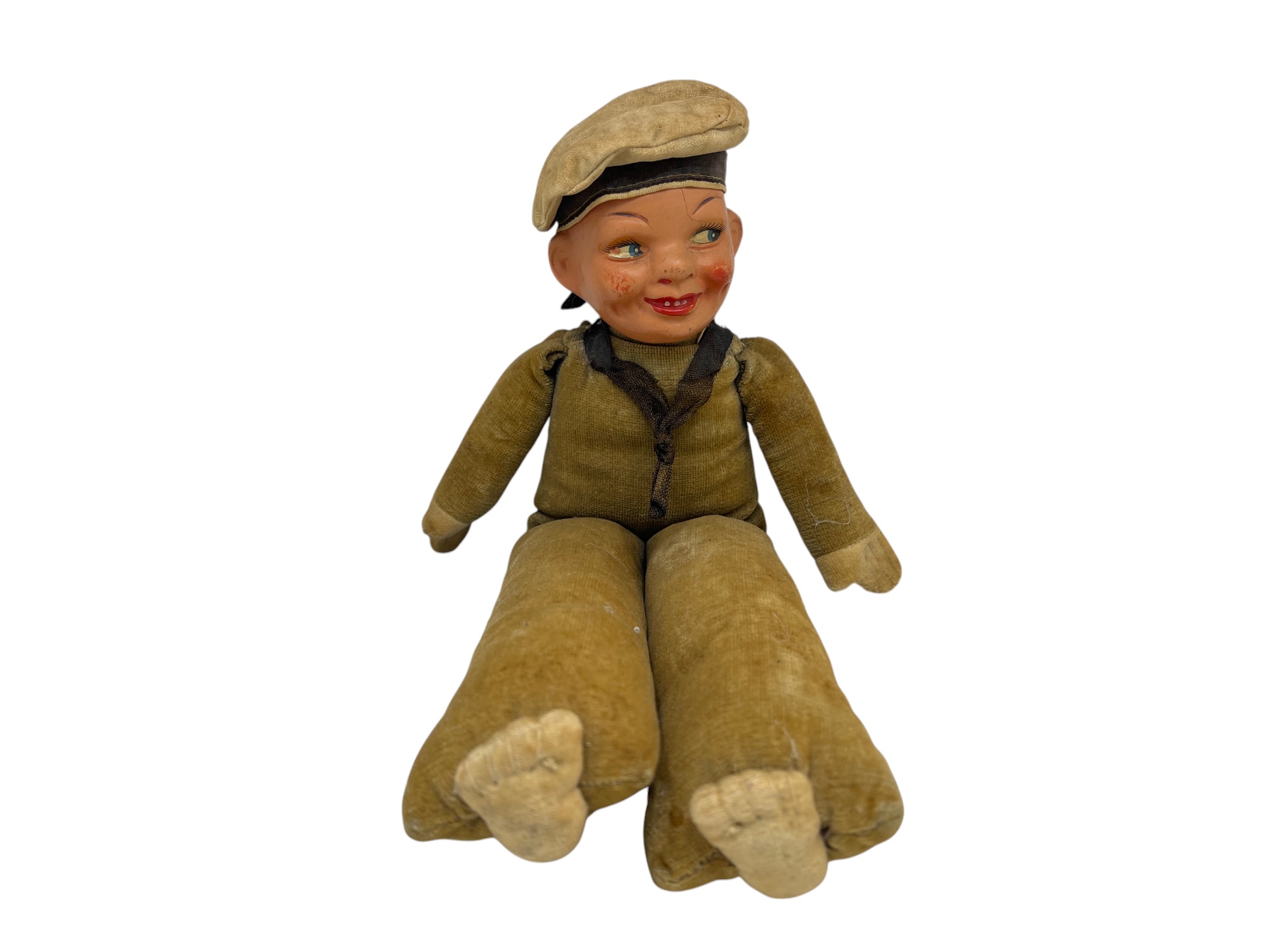 Sammler Puppe Stoff Puppe 26 cm. Zustand siehe Fotos 