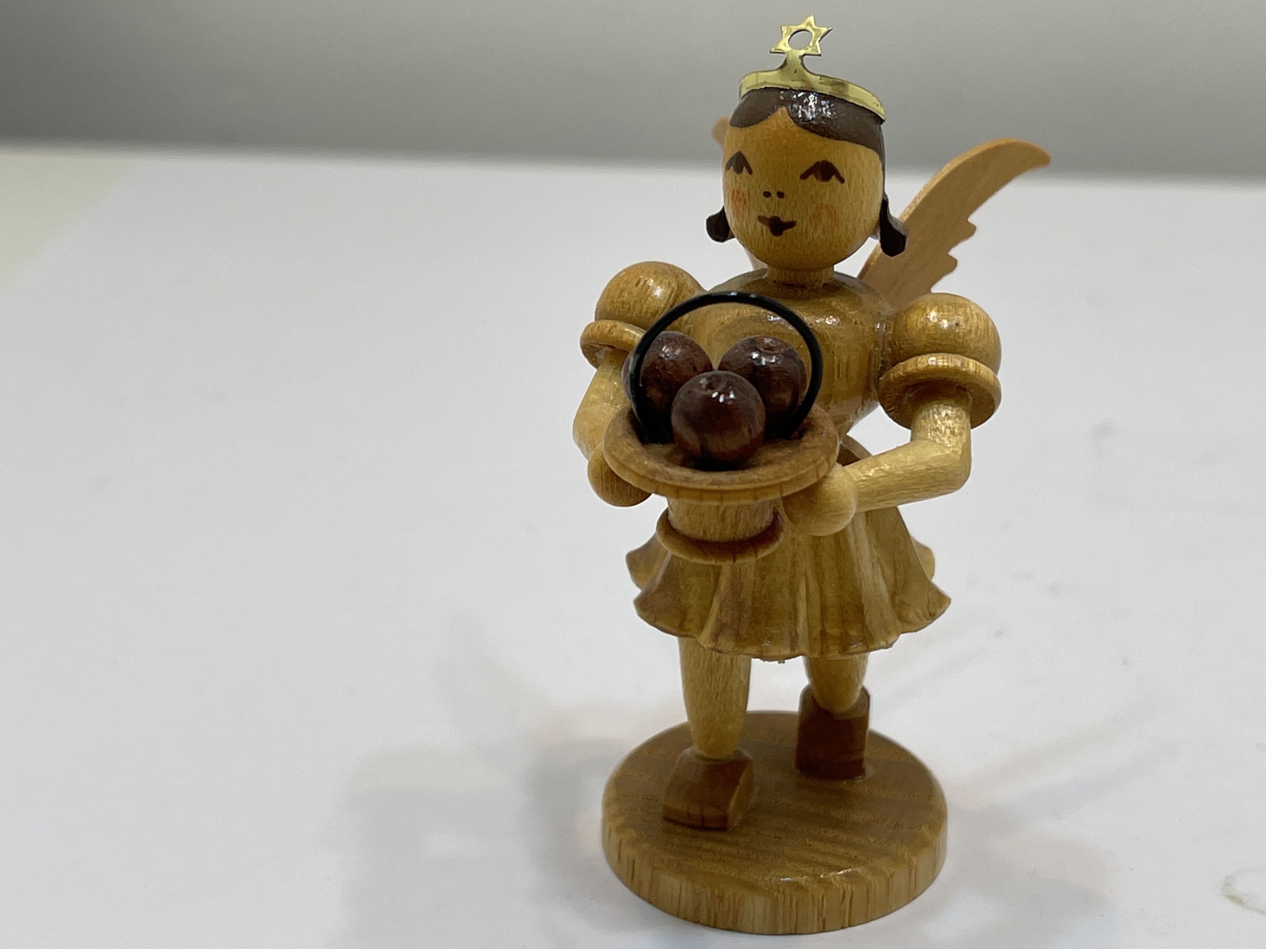 Erzgebirge Blank Figur Engel 6,8 cm.   Top Zustand  